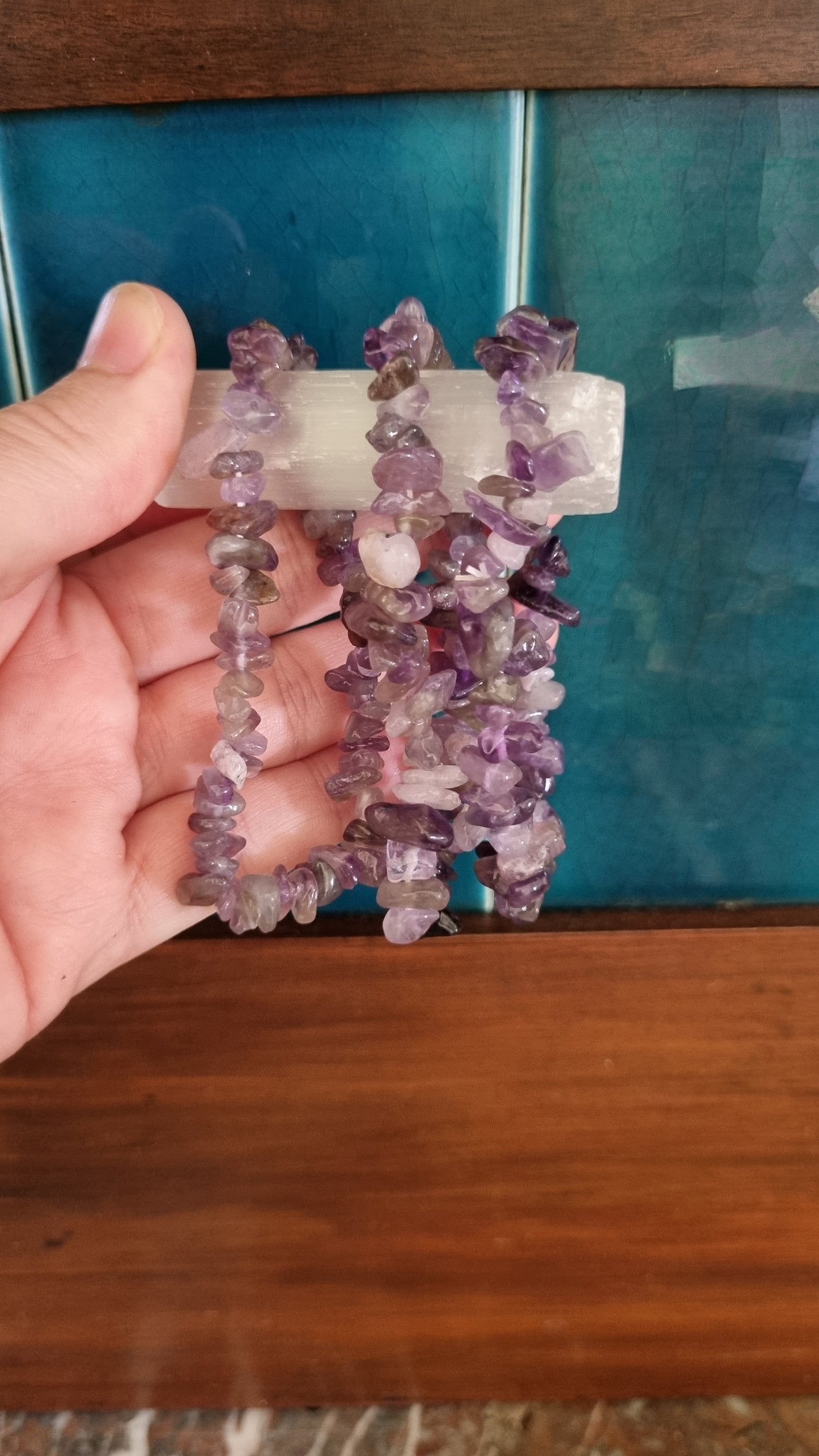Amethyst Chip Bracelet