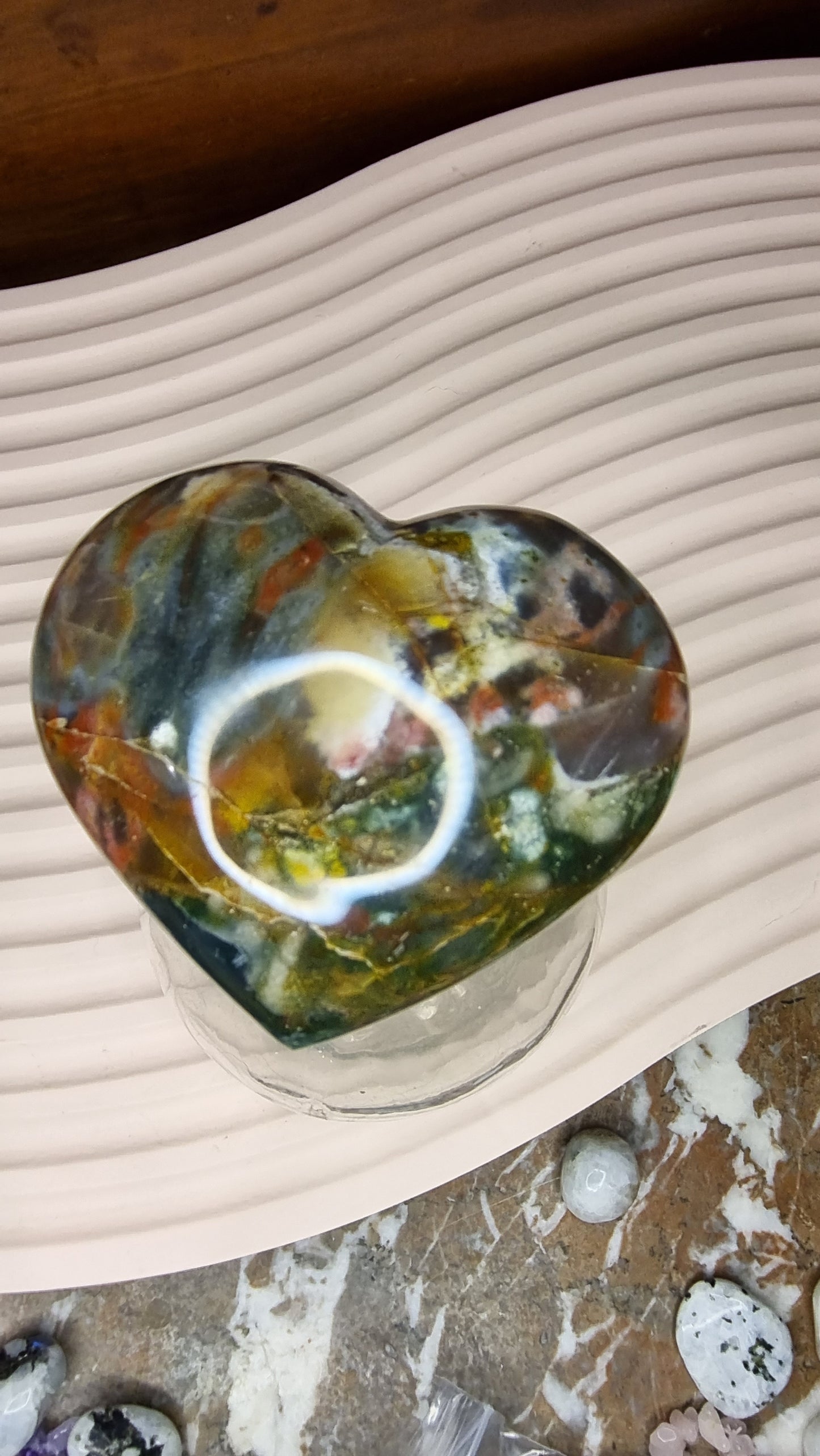 Ocean Jasper Heart Medium #1