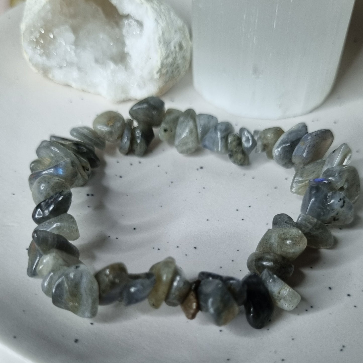 Labradorite chip bracelet
