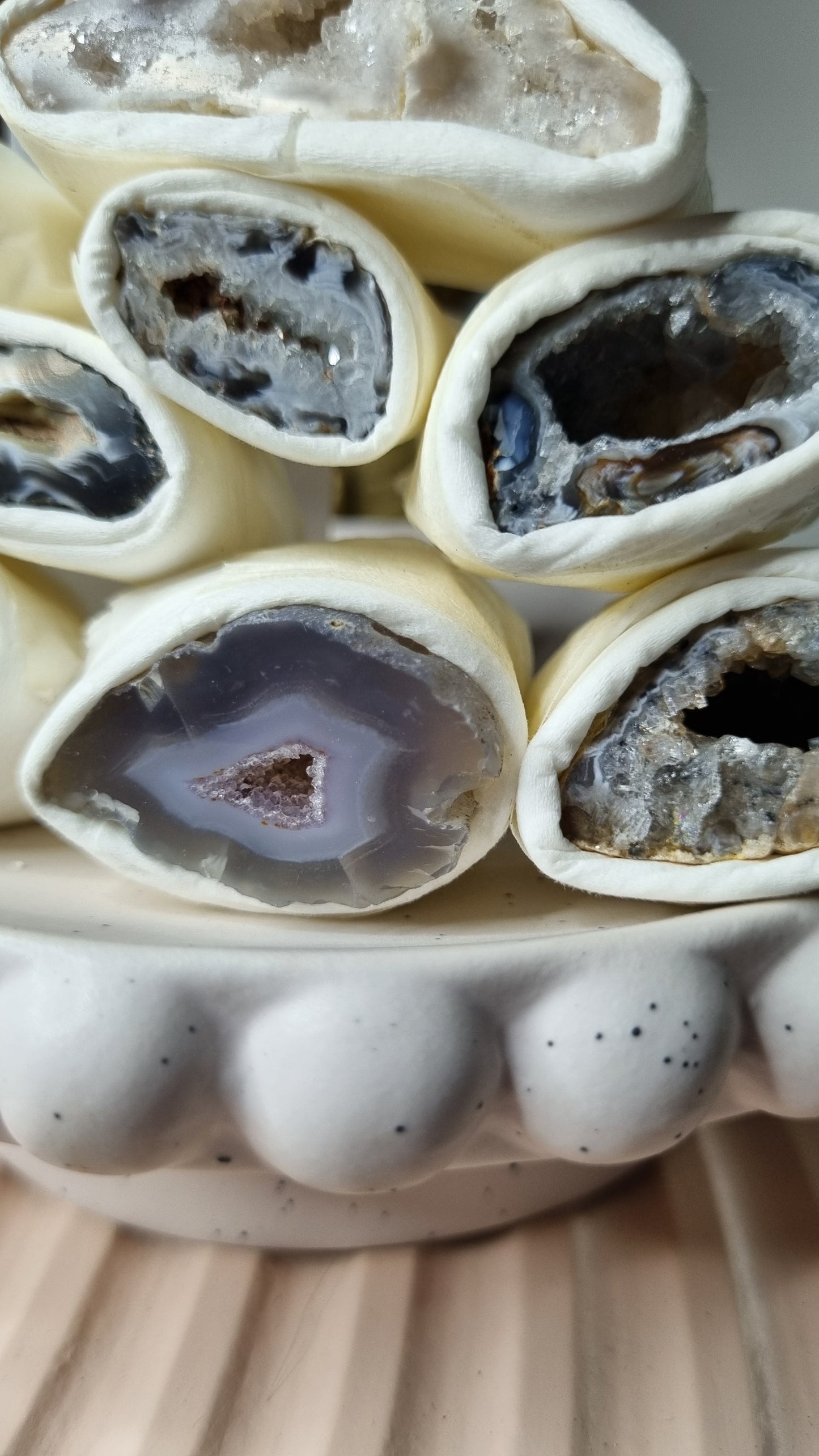 Druzy Agate Geode halfs