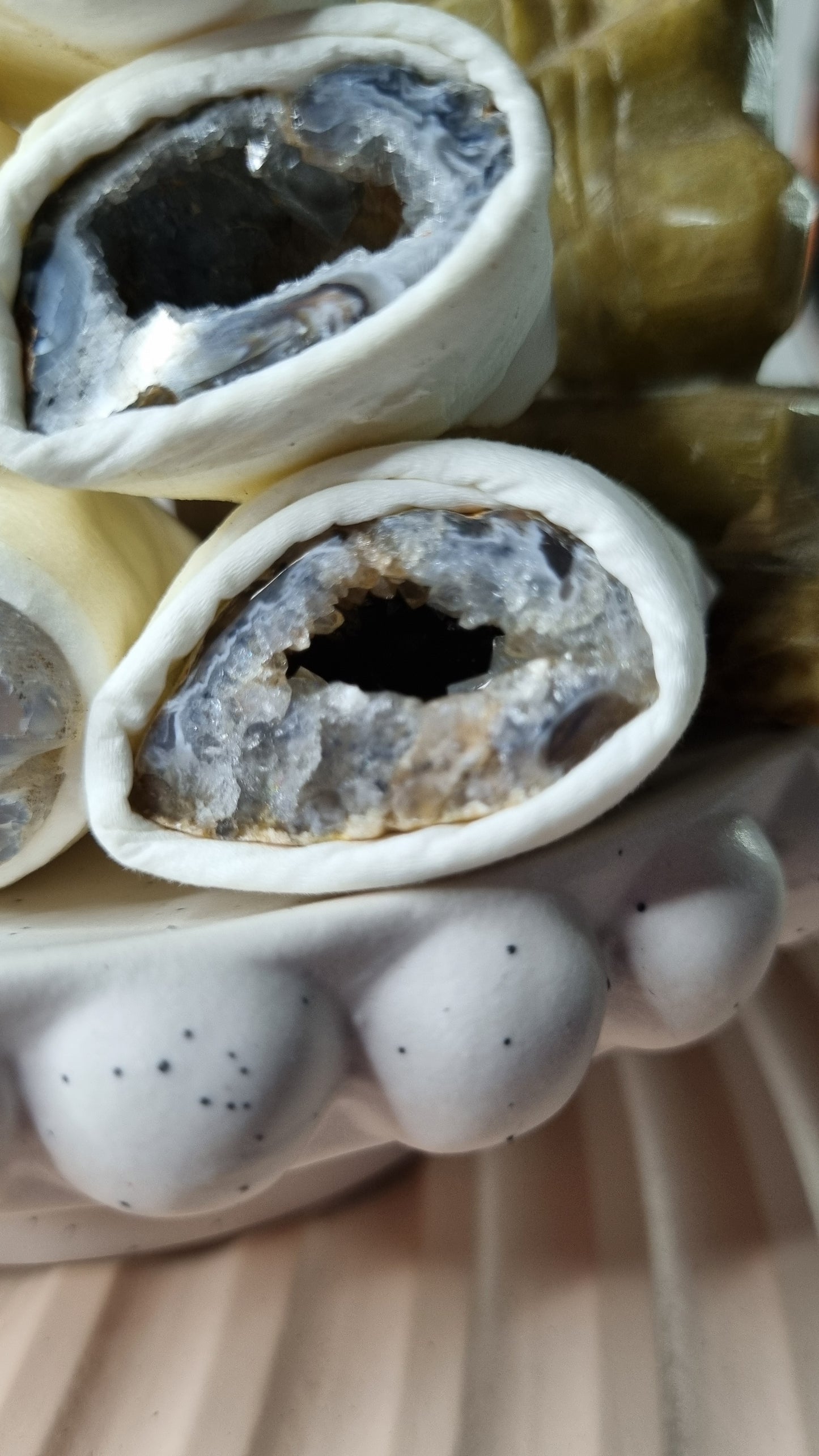 Druzy Agate Geode halfs