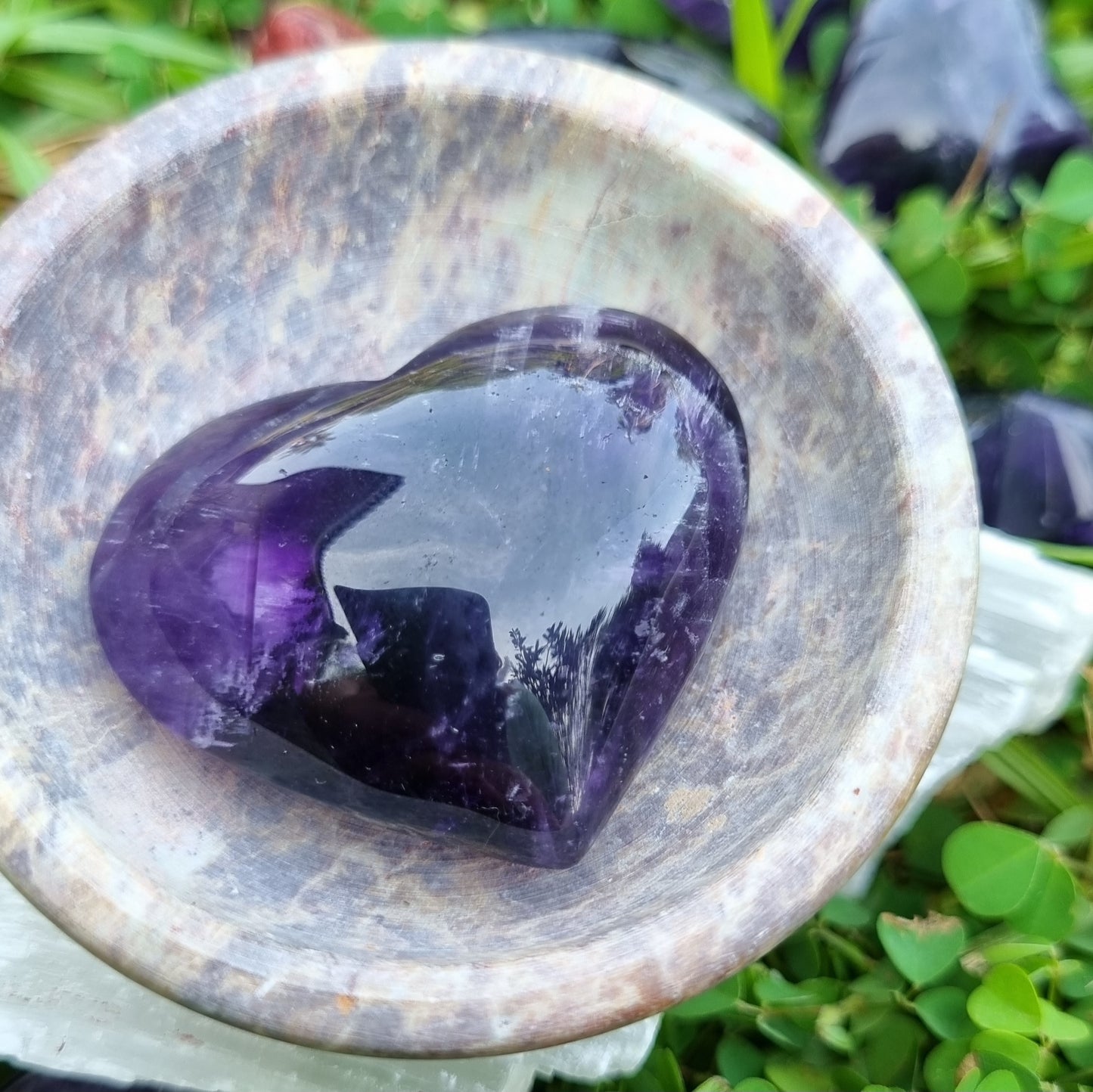 Chevron Amethyst heart