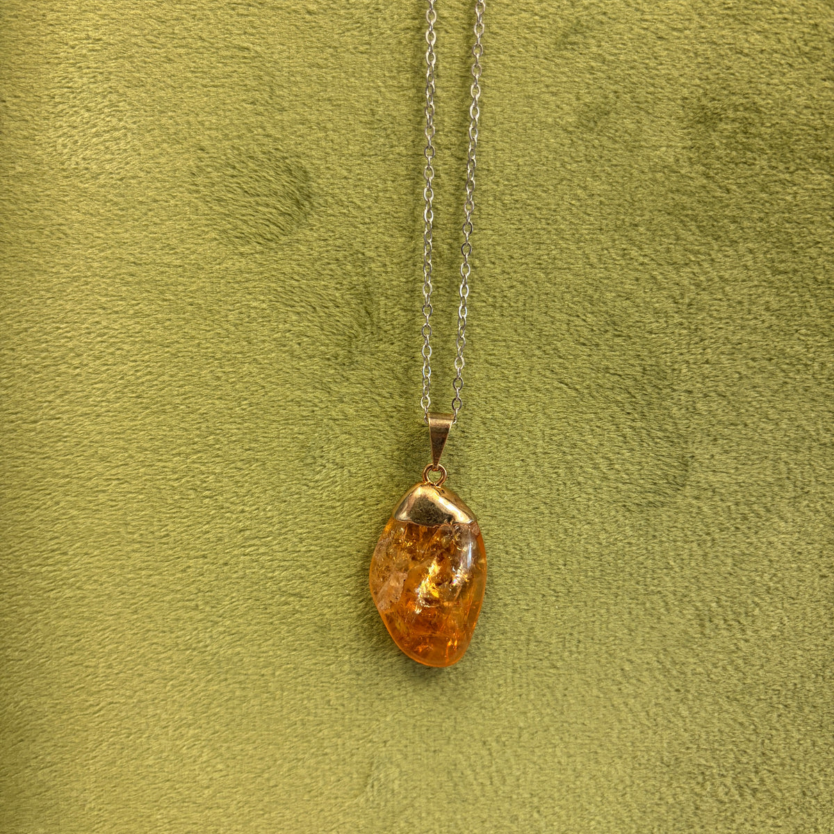 Citrine Tumble Necklace (HTA)