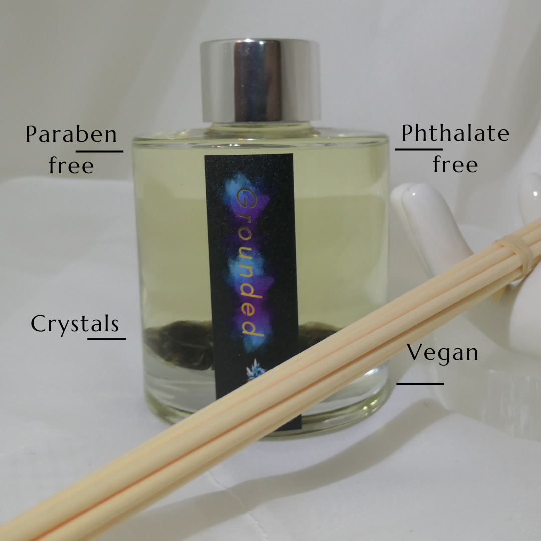Grounded Reed Diffuser with Smoky Quartz