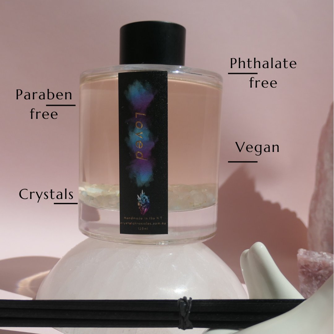 Loved- Rose Quartz and Morganite Reed Diffuser