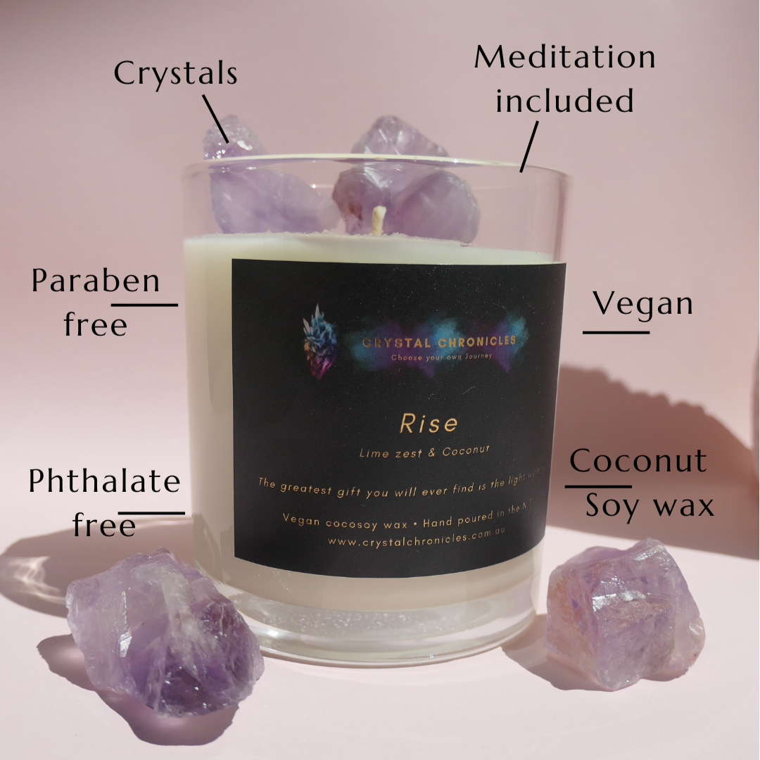 Rise- Amethys Candle with Rise Meditation