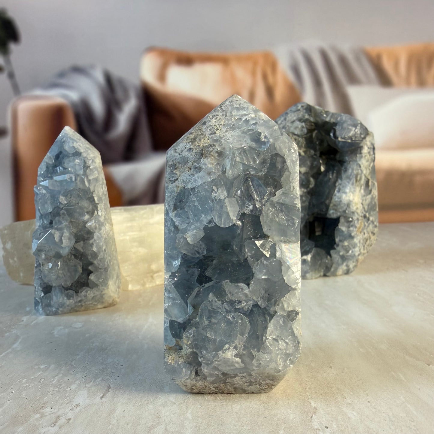 Celestite Raw Tower - small 2
