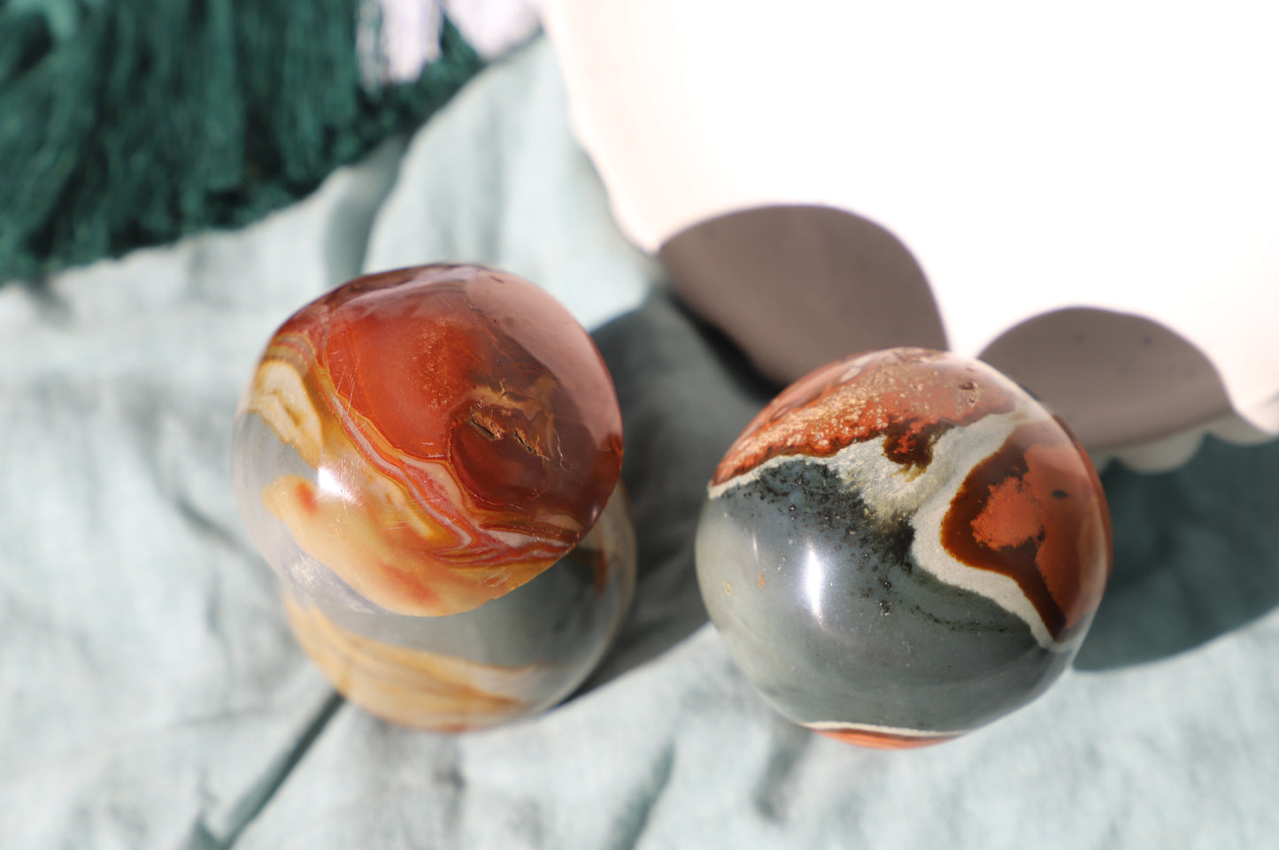 Polychrome Jasper Mushrooms
