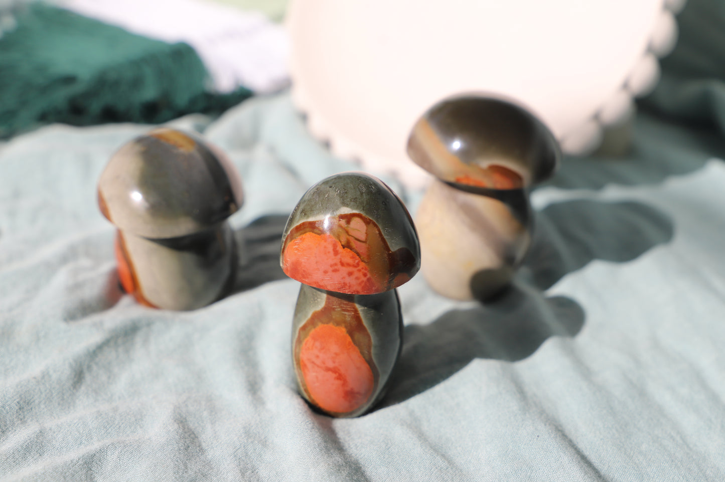 Polychrome Jasper Mushrooms