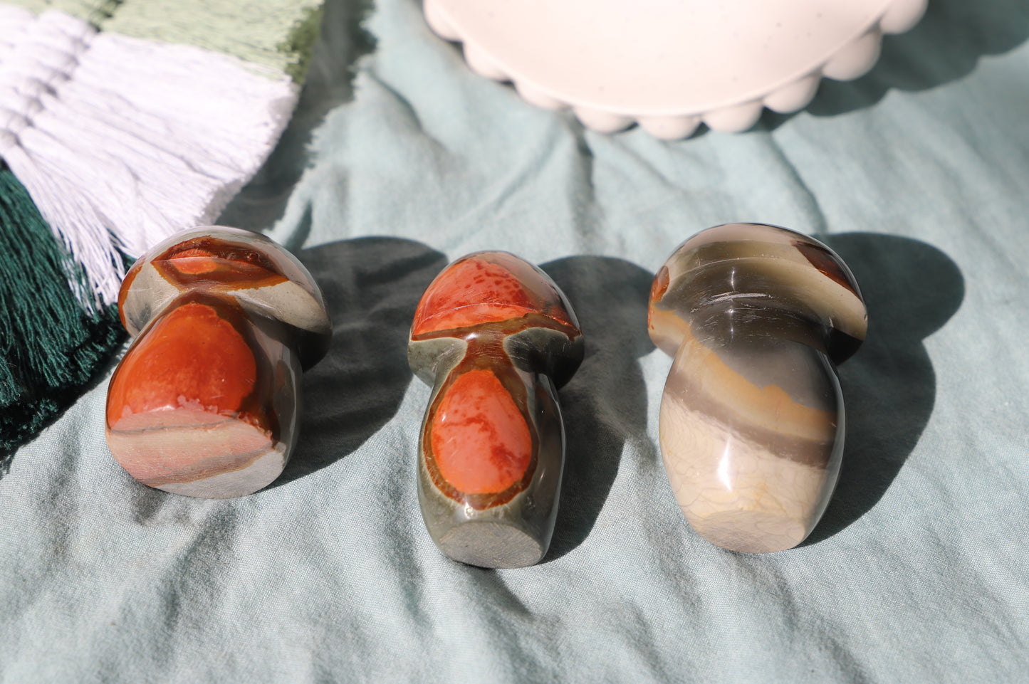 Polychrome Jasper Mushrooms