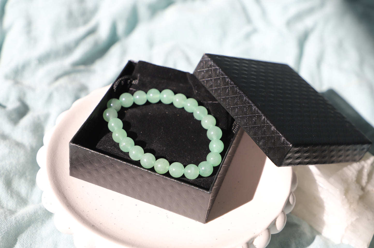 Green Aventurine Bead Bracelet 8 mm