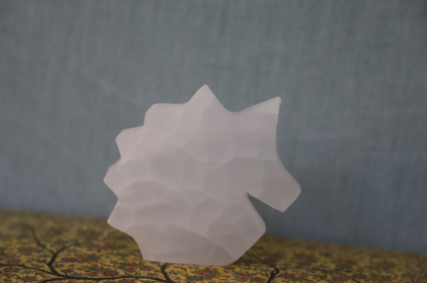 Selenite unicorn plate