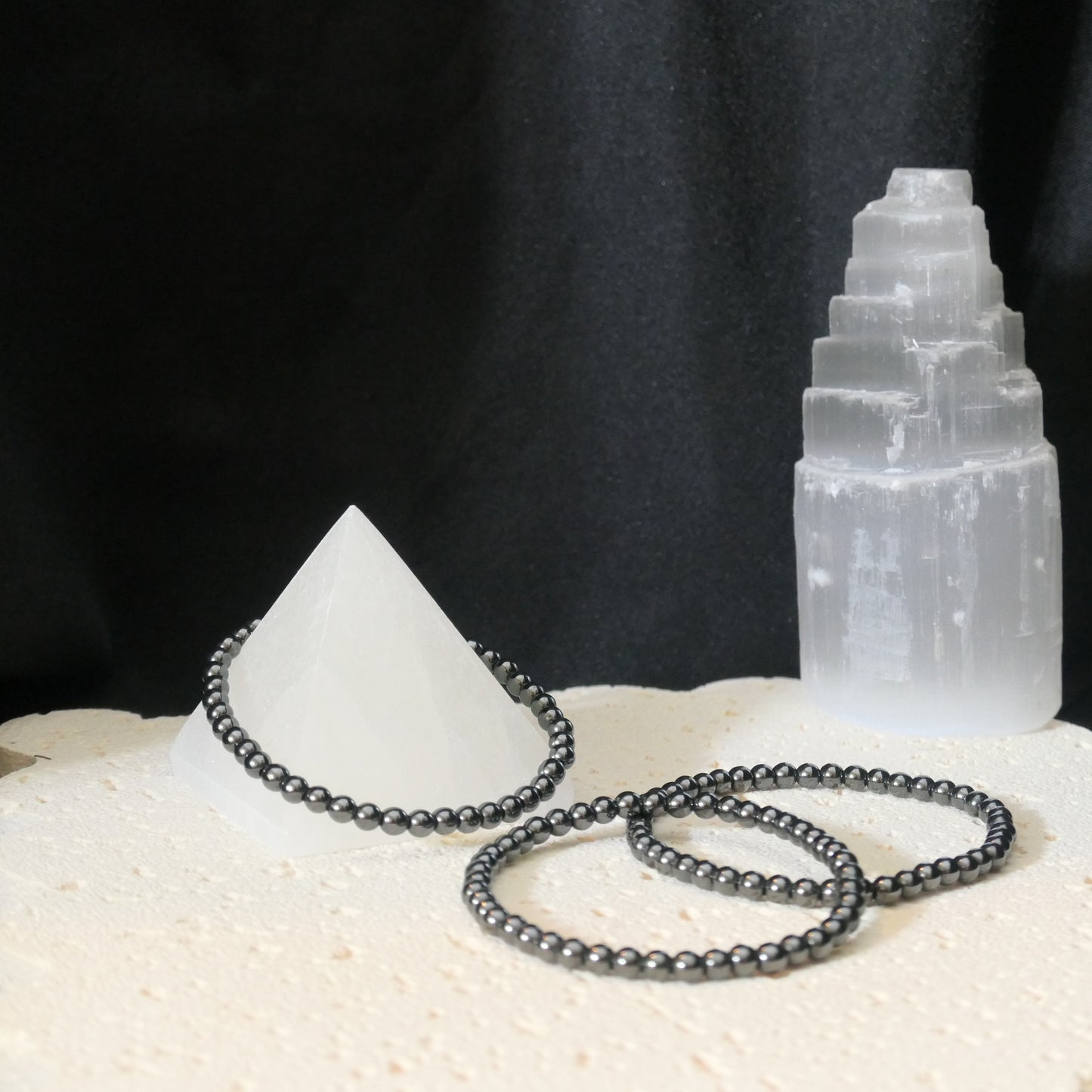 Hematite Bead Bracelet 4mm