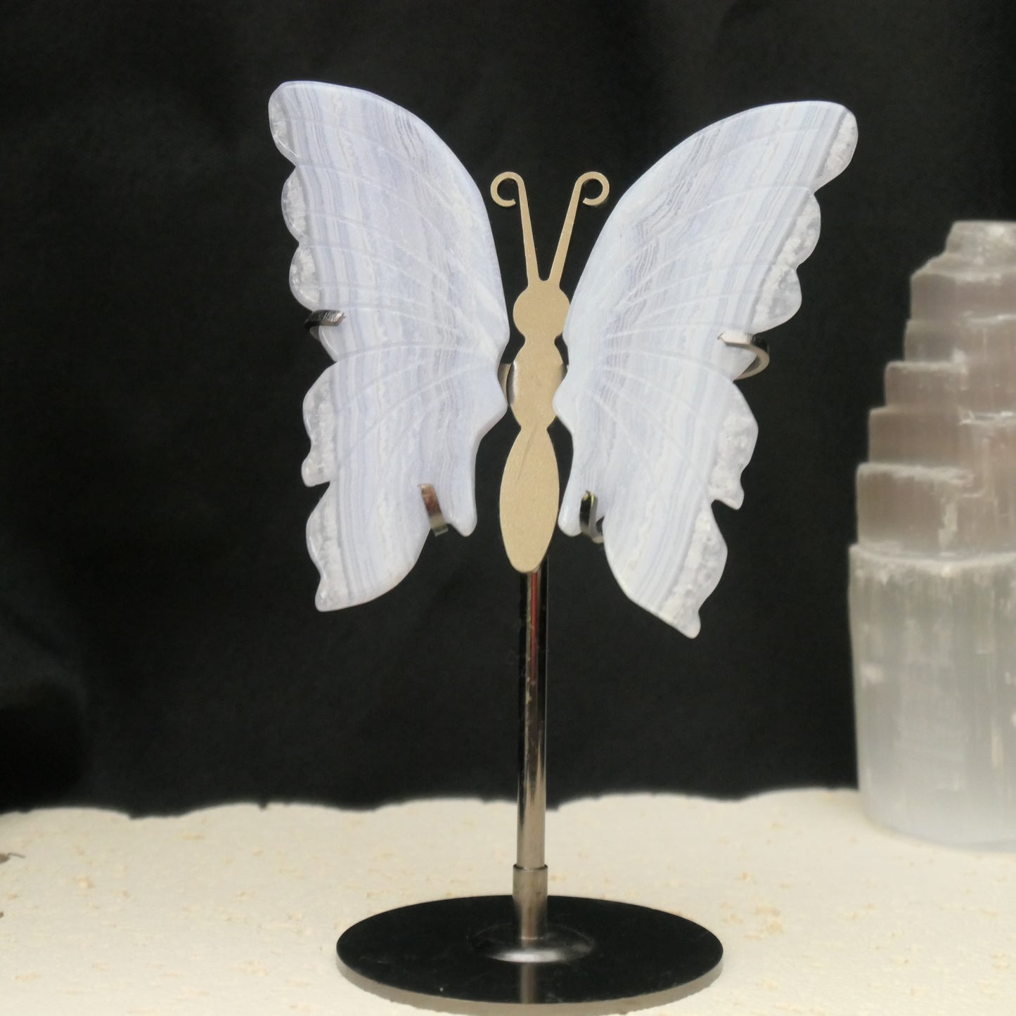 Blue Lace Agate Butterfly Wings