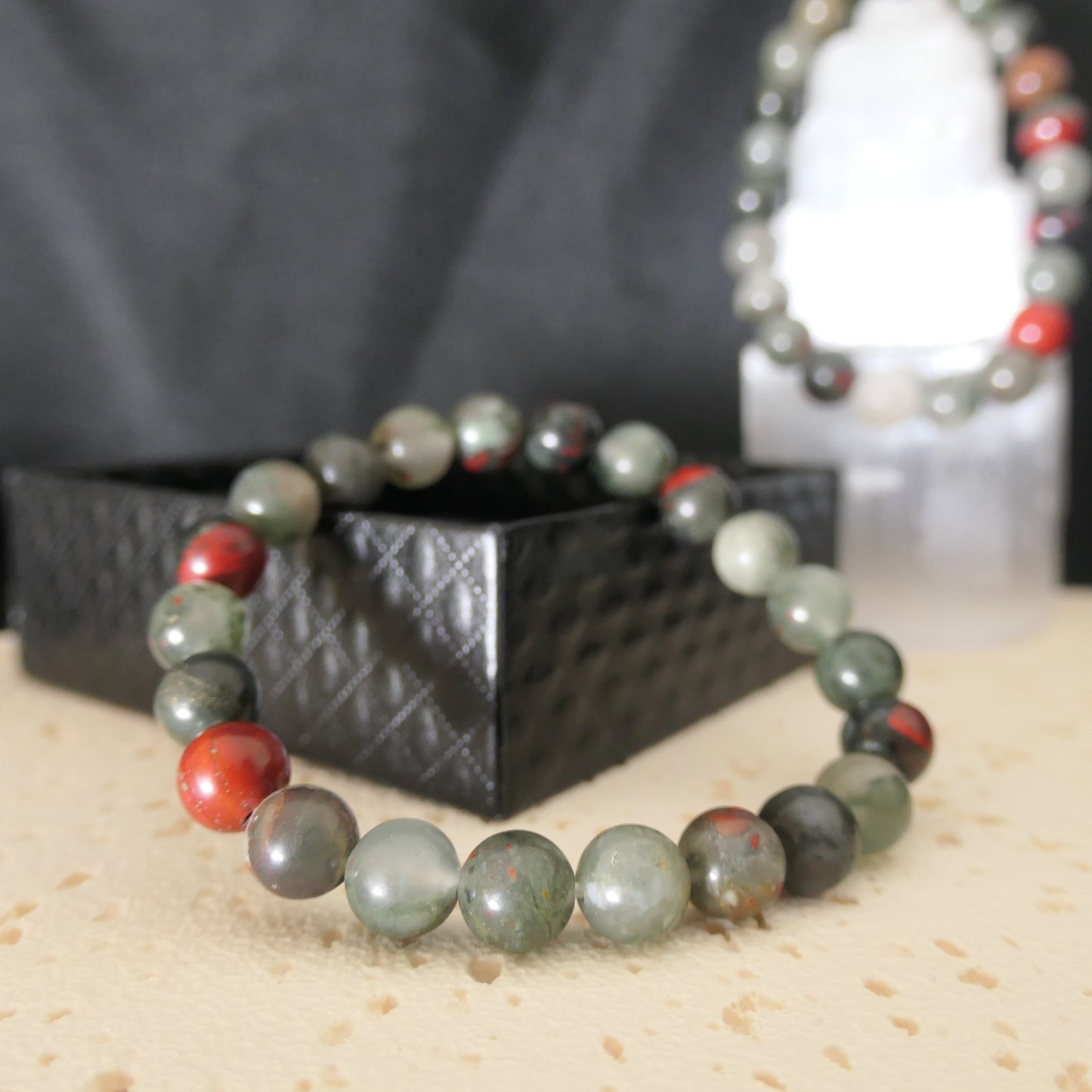 Blood Stone Beaded Bracelet 8mm