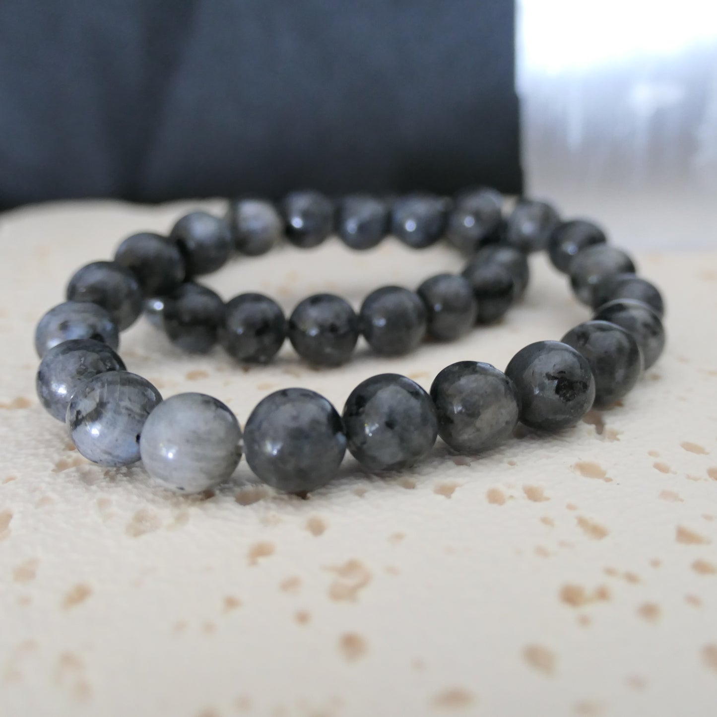 Larvikite Beaded Bracelet 8mm