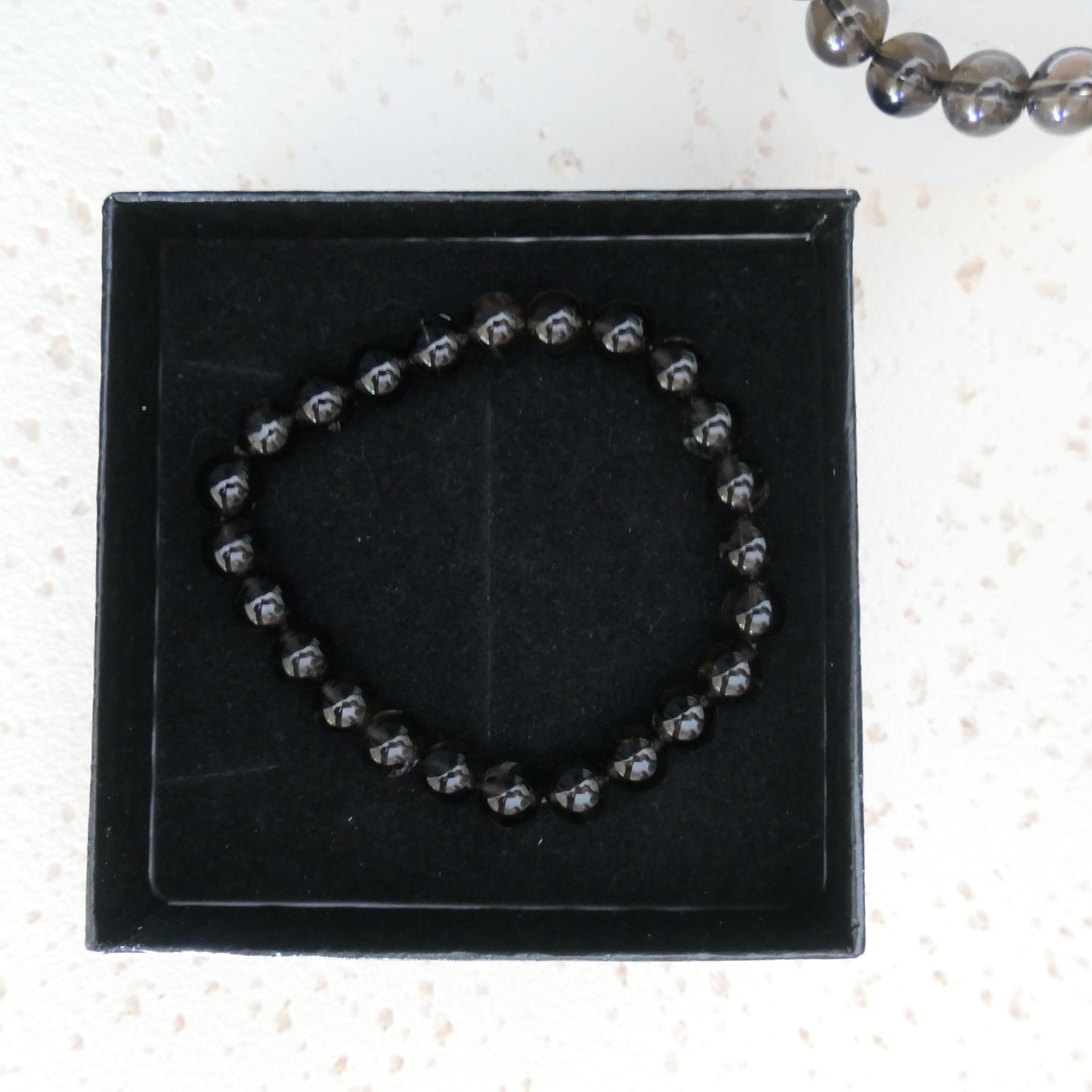 Smoky Quartz Beaded Bracelet 8mm