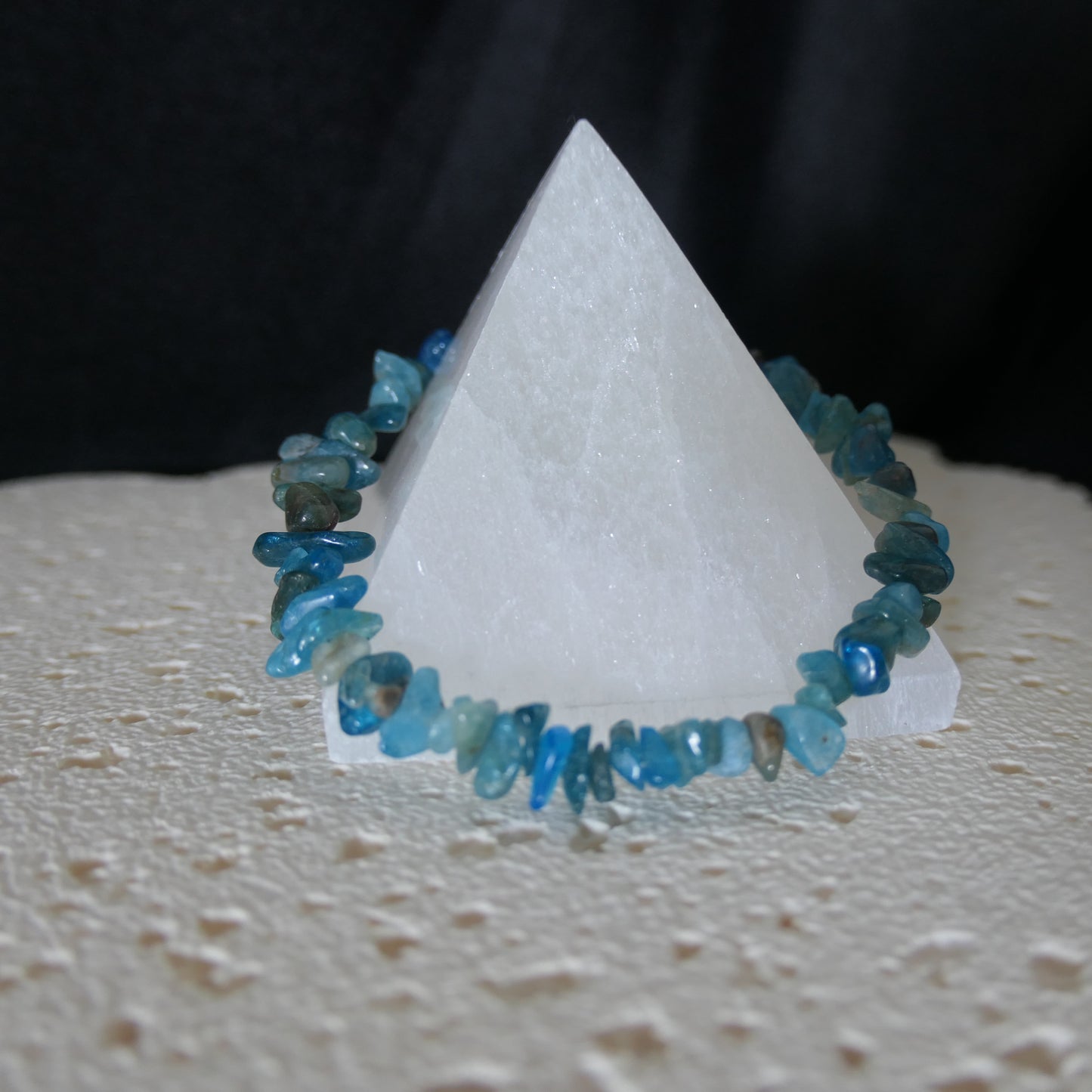 Blue Apatite Chip Bracelet - Adjustable