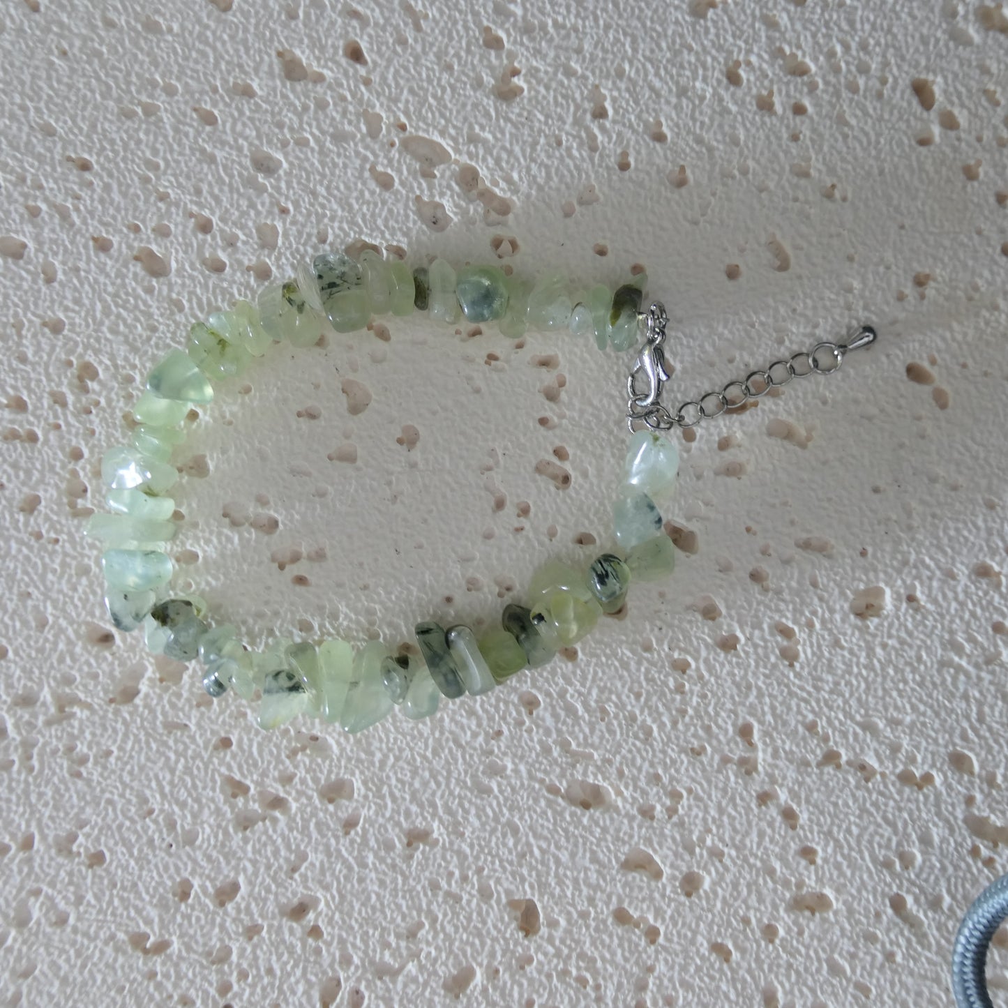 Prehnite Chip Bracelet - Adjustable