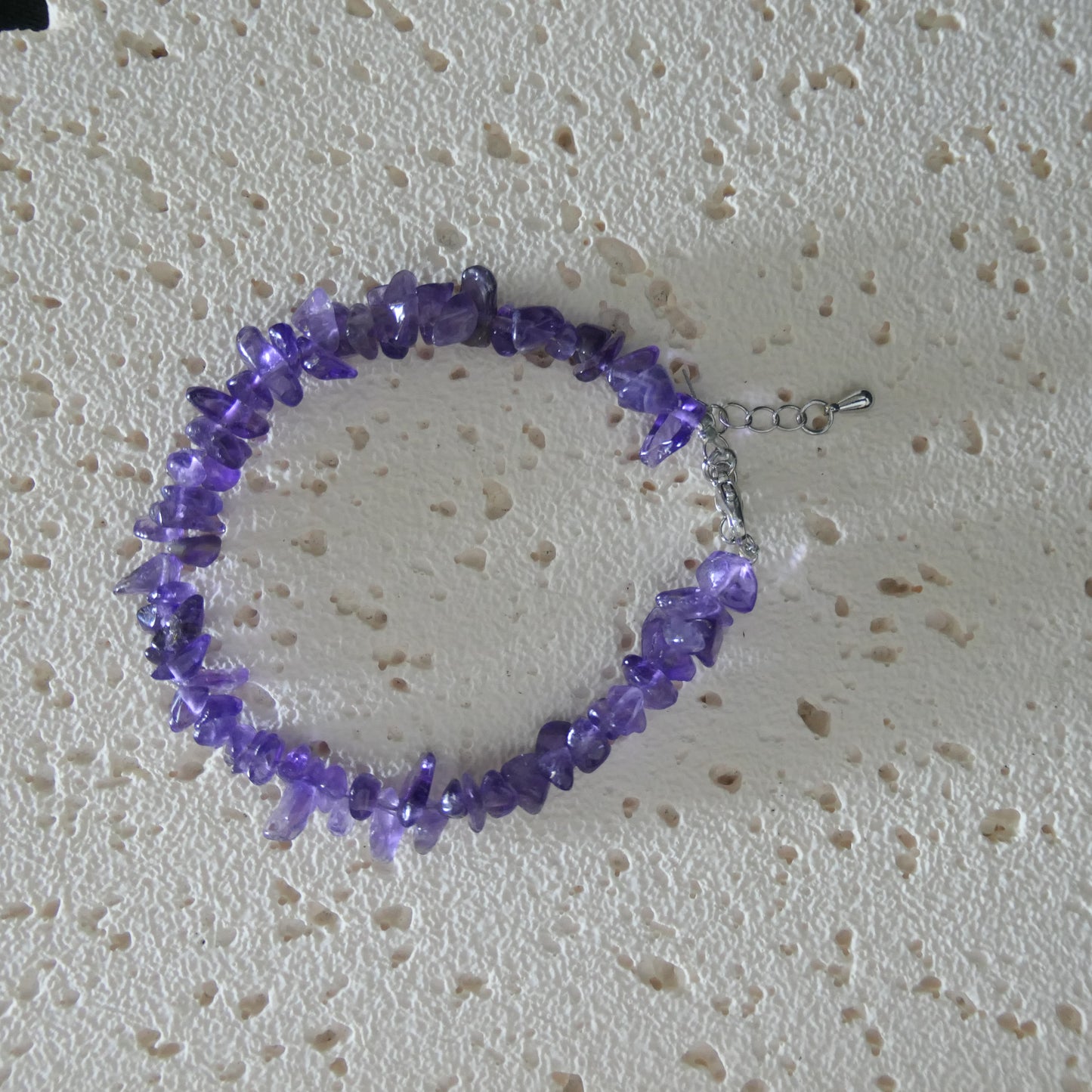 Amethyst Chip Bracelet - Adjustable