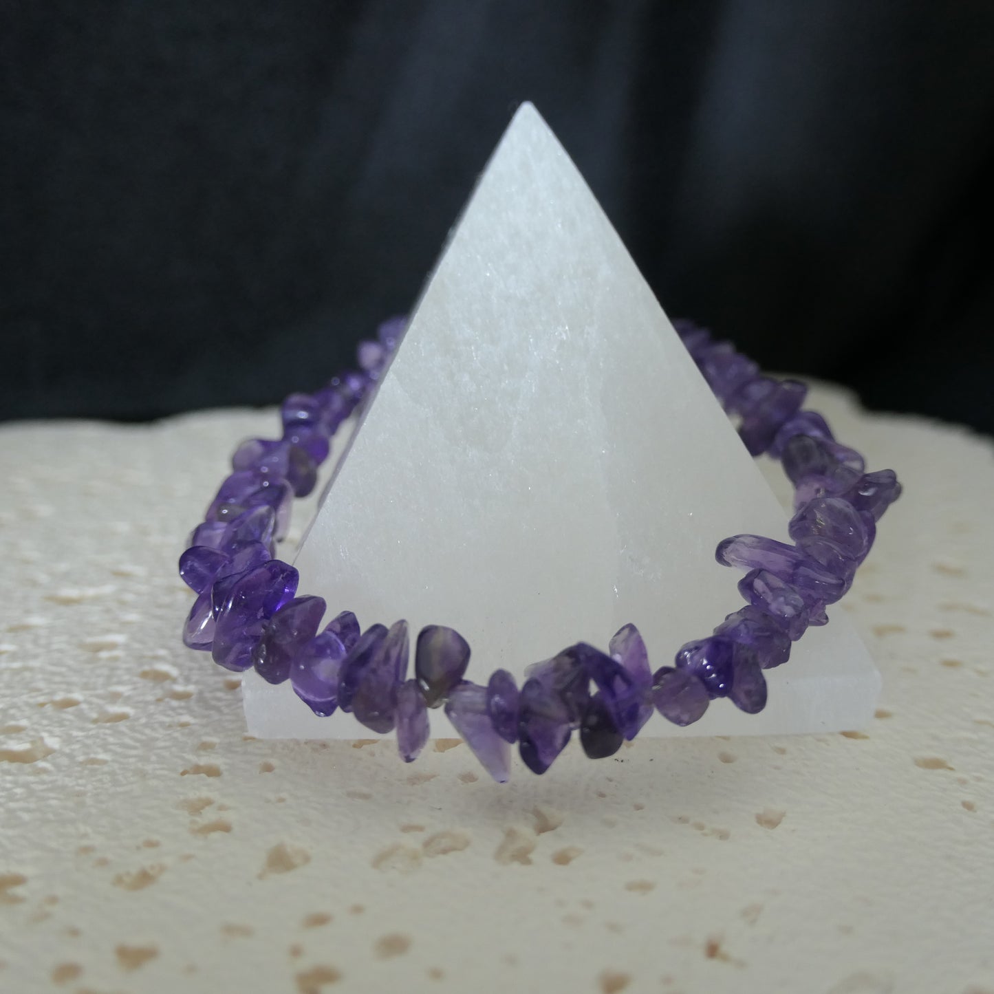 Amethyst Chip Bracelet - Adjustable