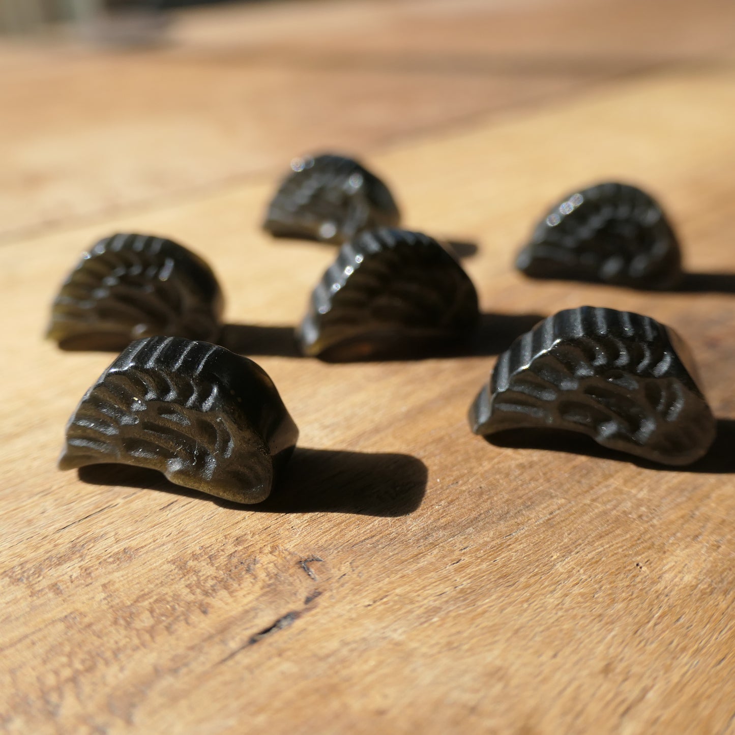 Gold Sheen Obsidian Angel Wings