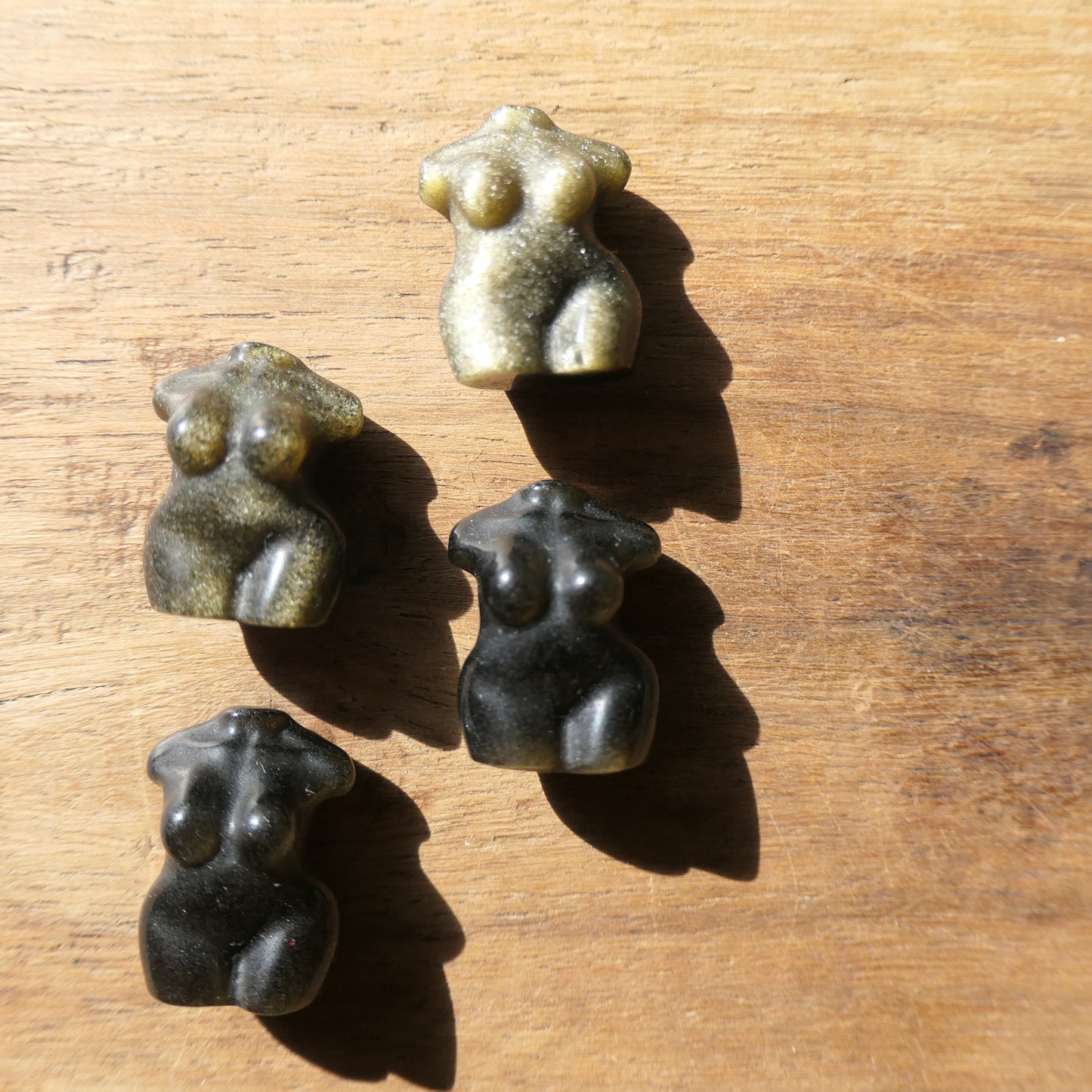 Gold Sheen Obsidian Feminine Torso