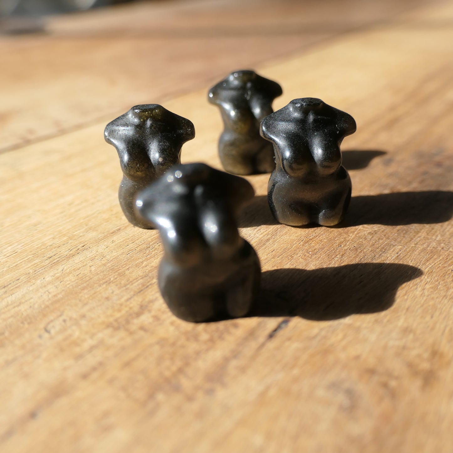 Gold Sheen Obsidian Feminine Torso