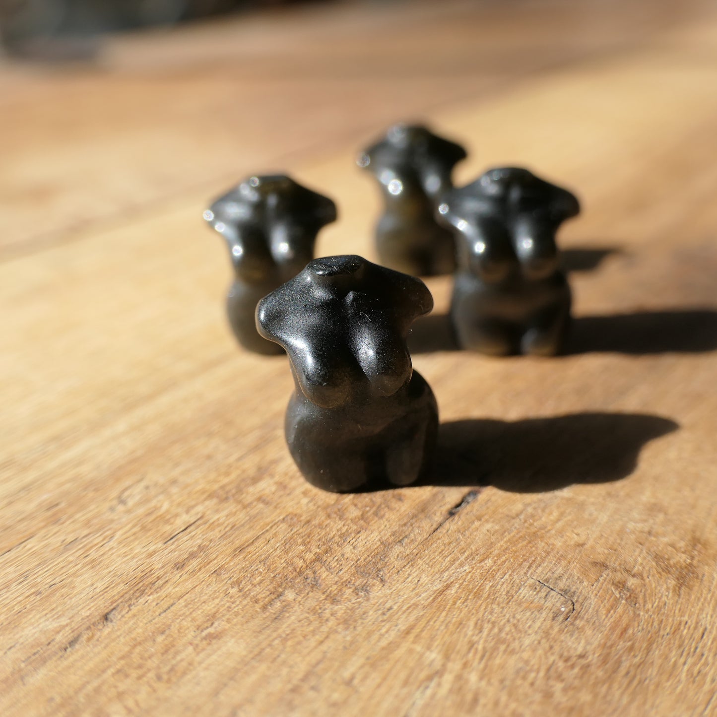 Gold Sheen Obsidian Feminine Torso
