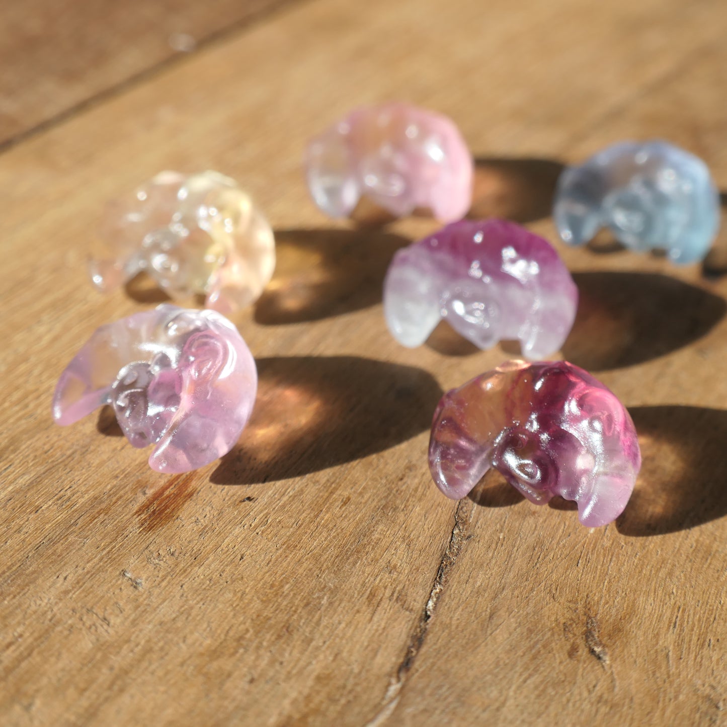 Fluorite Moon with Bunny - mini
