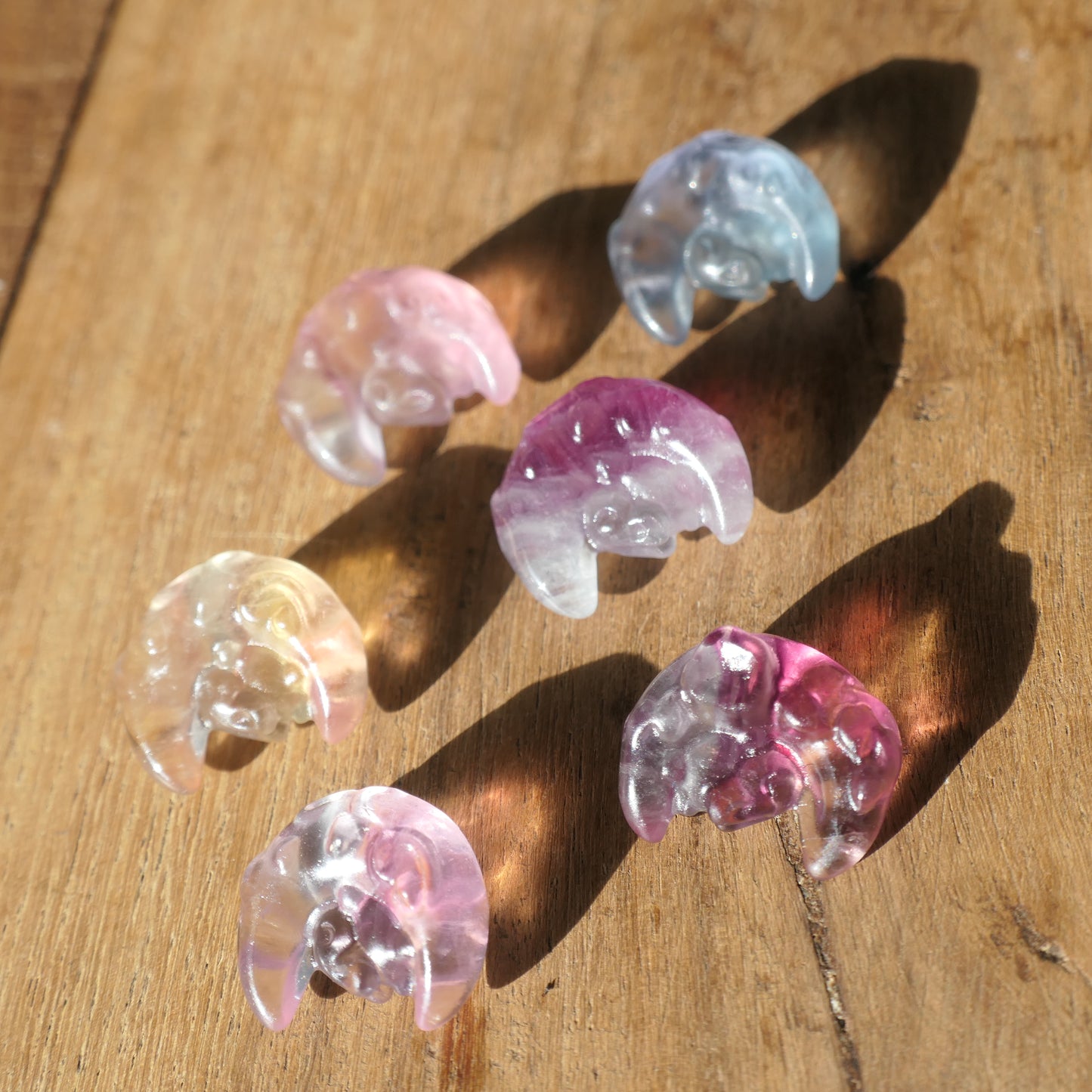 Fluorite Moon with Bunny - mini