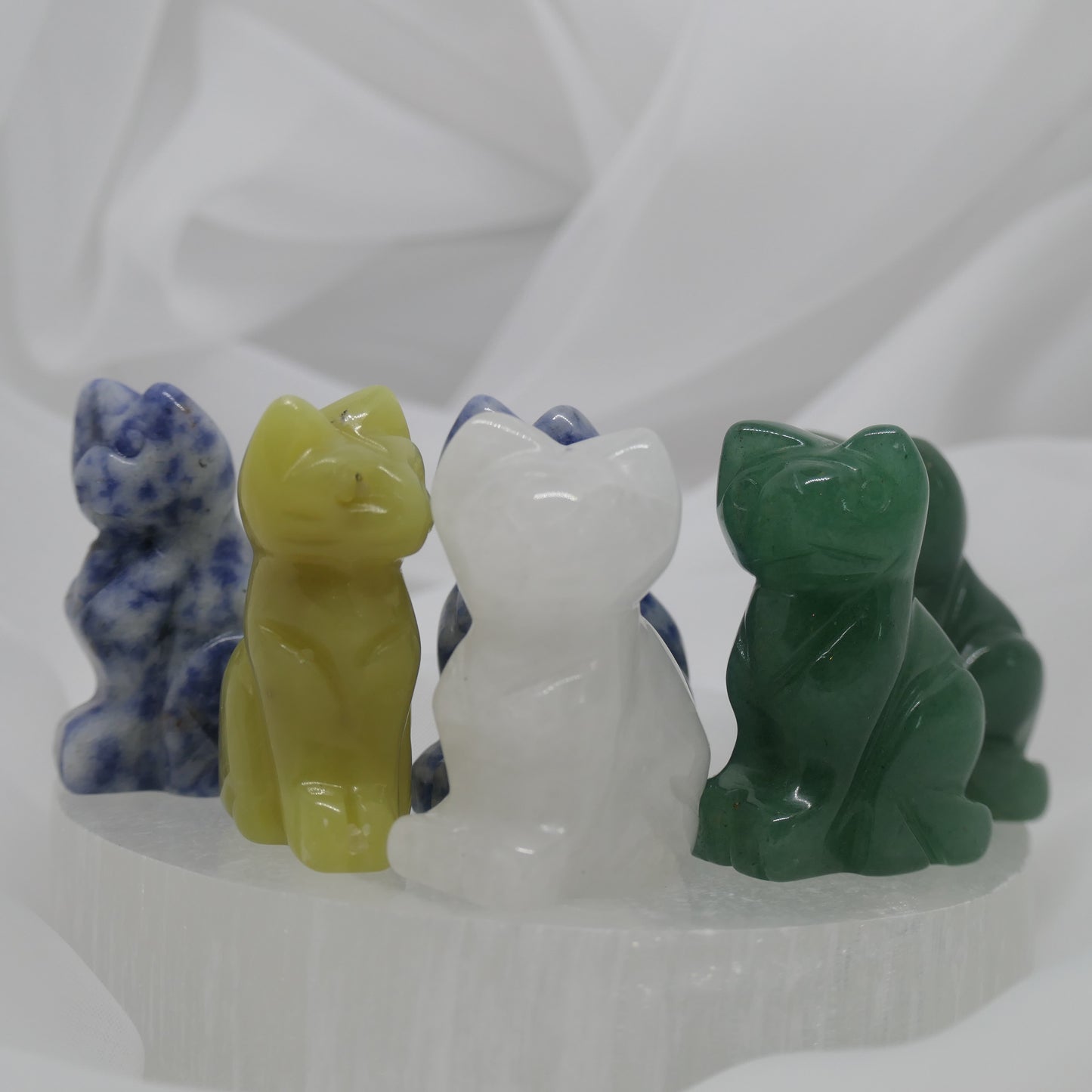 Clear Quartz Cat Carving