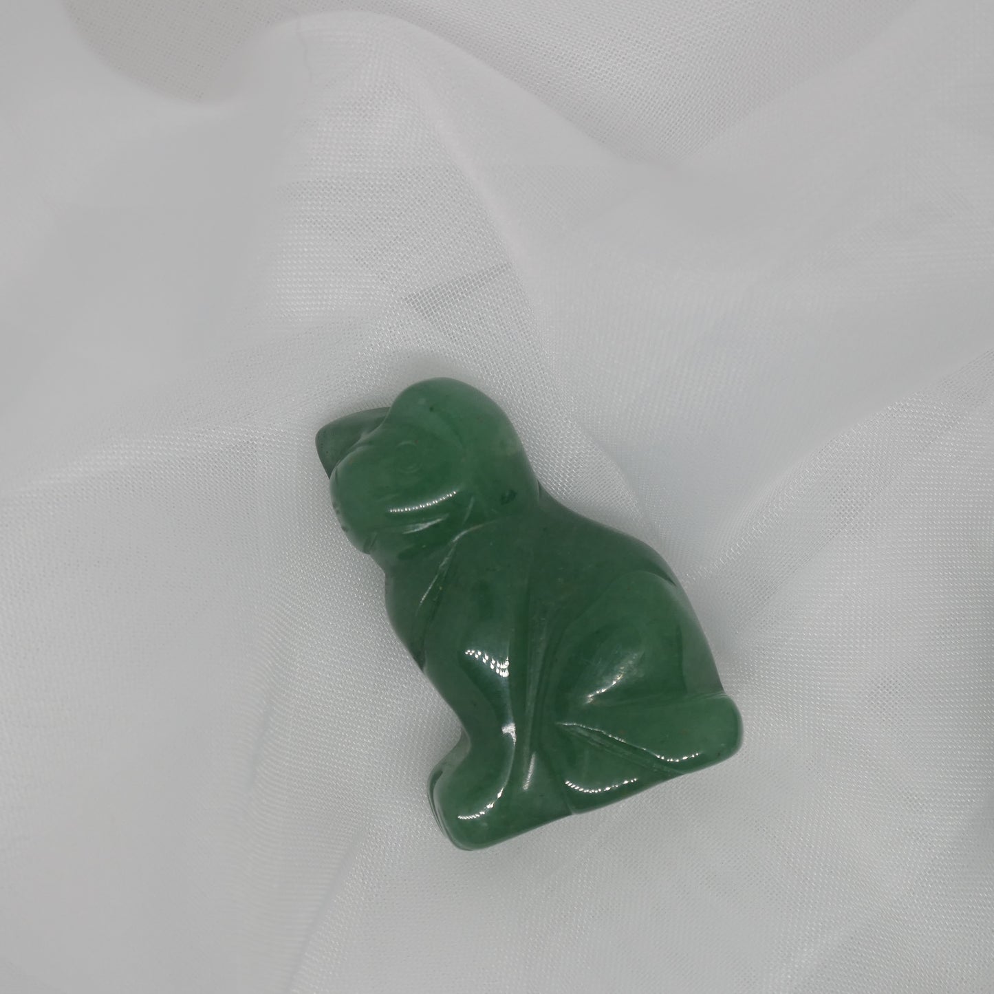 Green Aventurine Cat Carving