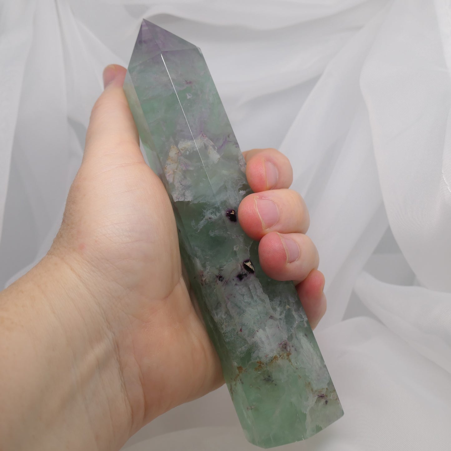 Watermelon Fluorite Tower