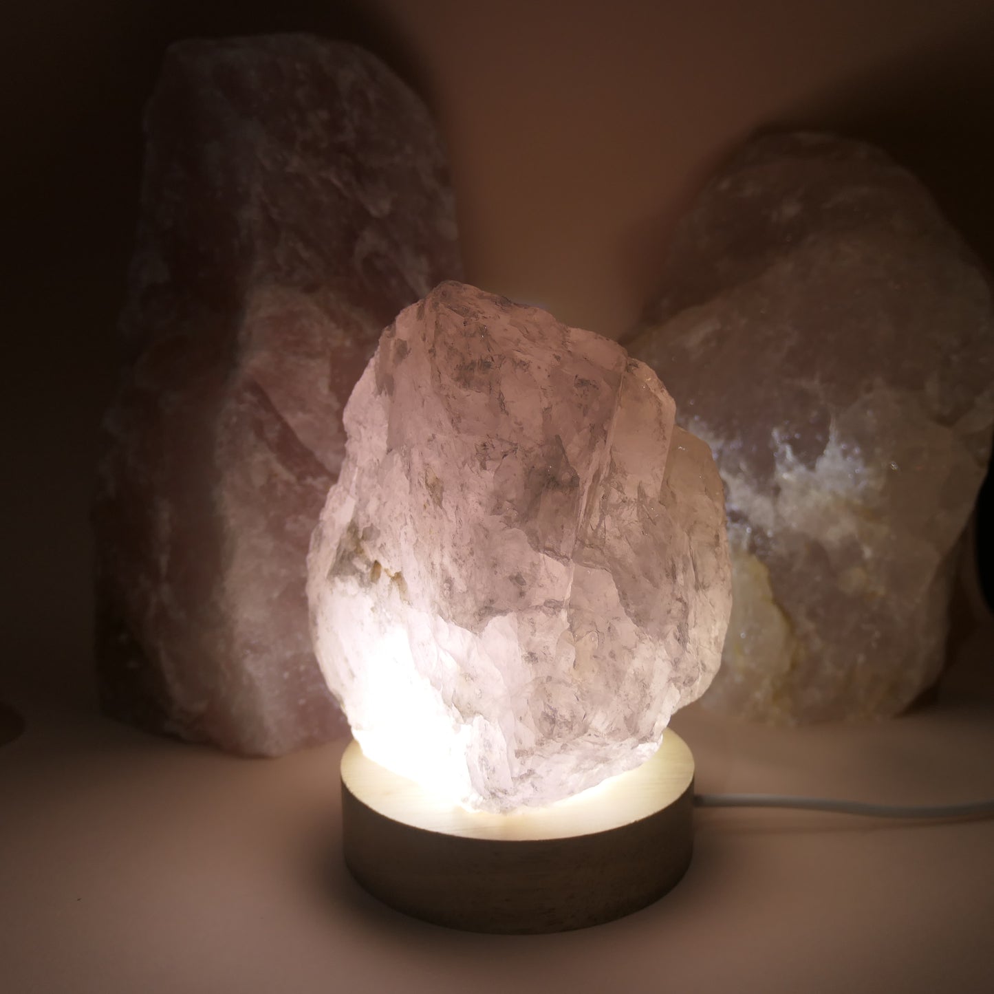 Rose quartz lamp small 1F