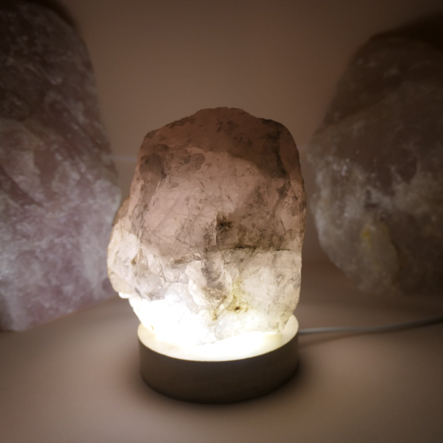 Rose quartz lamp small 1B