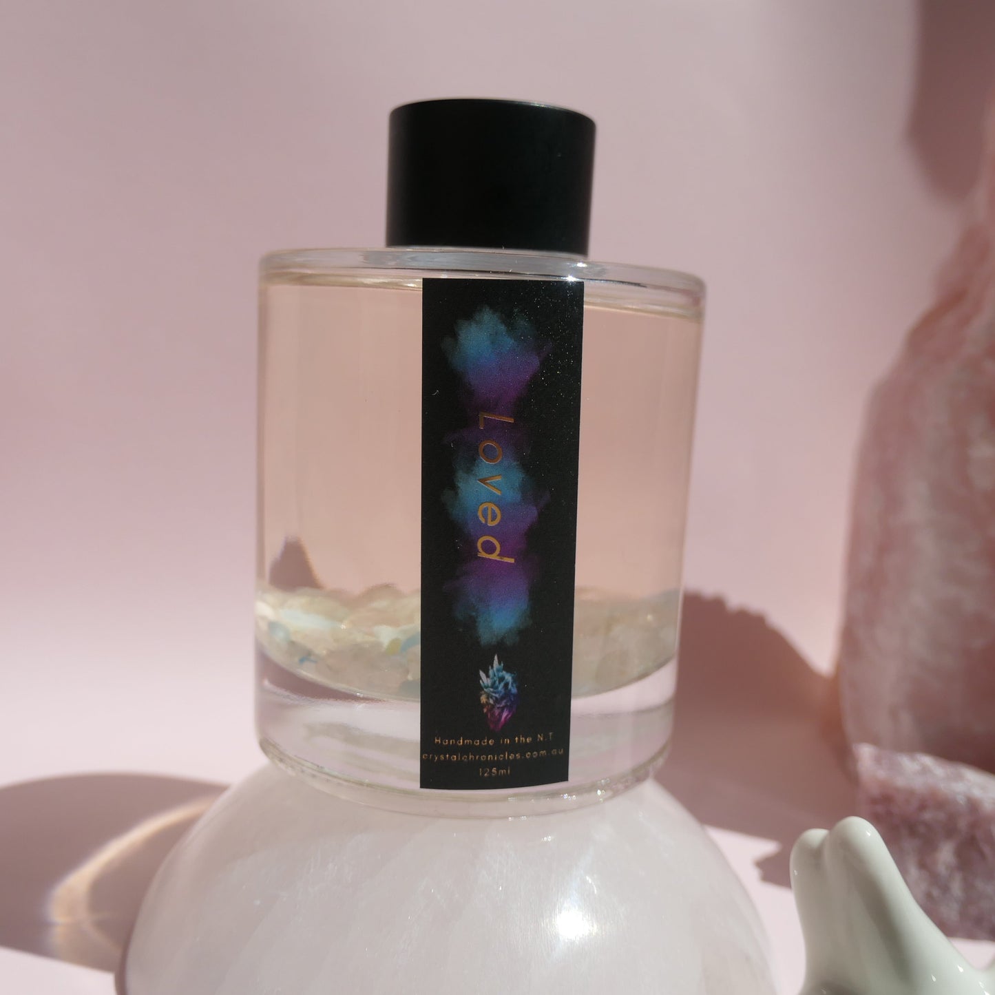 Loved- Rose Quartz and Morganite Reed Diffuser