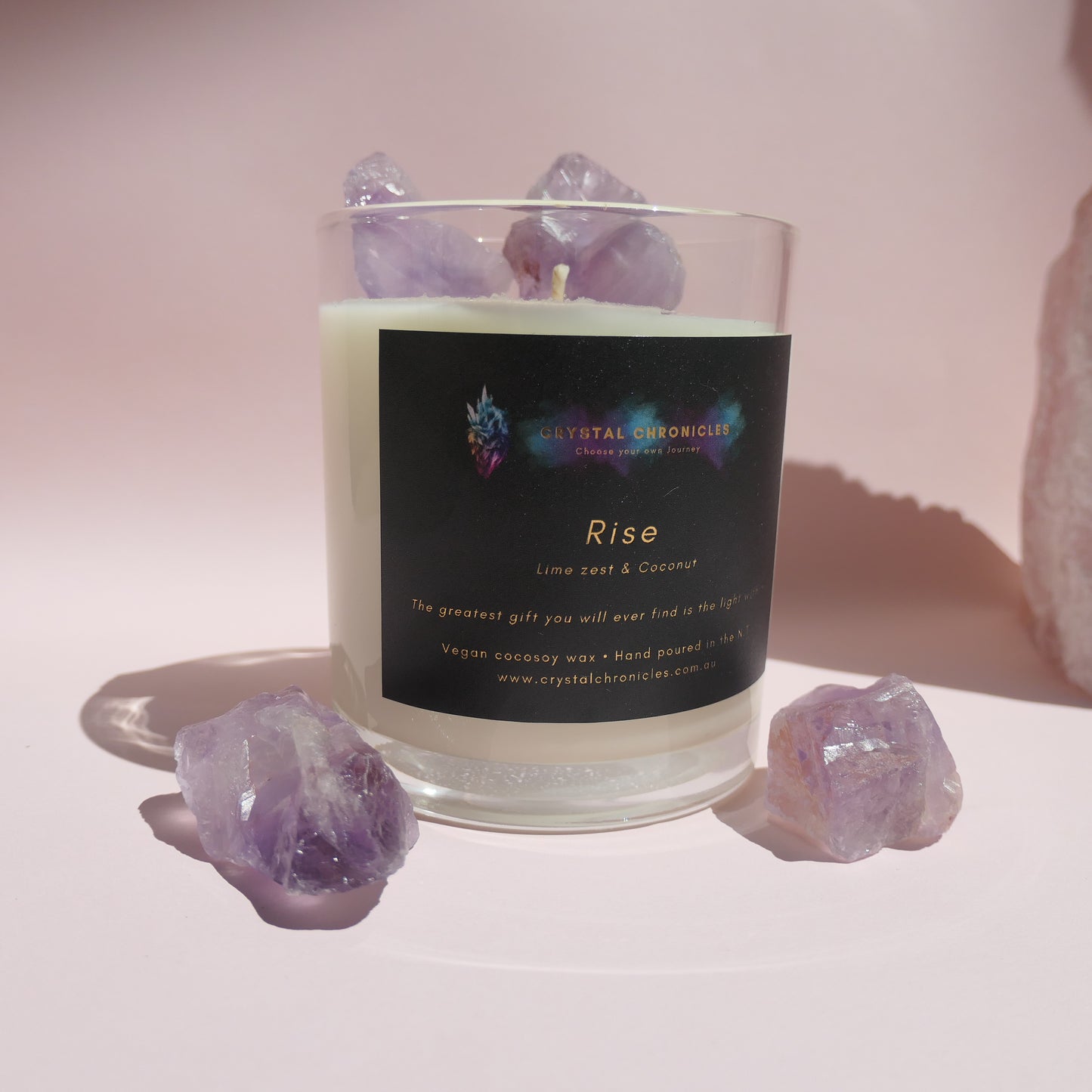 Rise- Amethys Candle with Rise Meditation