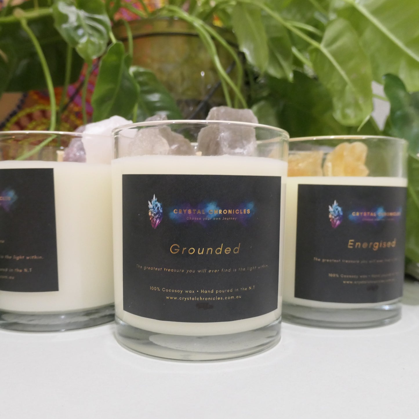 Grounded - Smoky Quartz Candle with Grounding Meditation