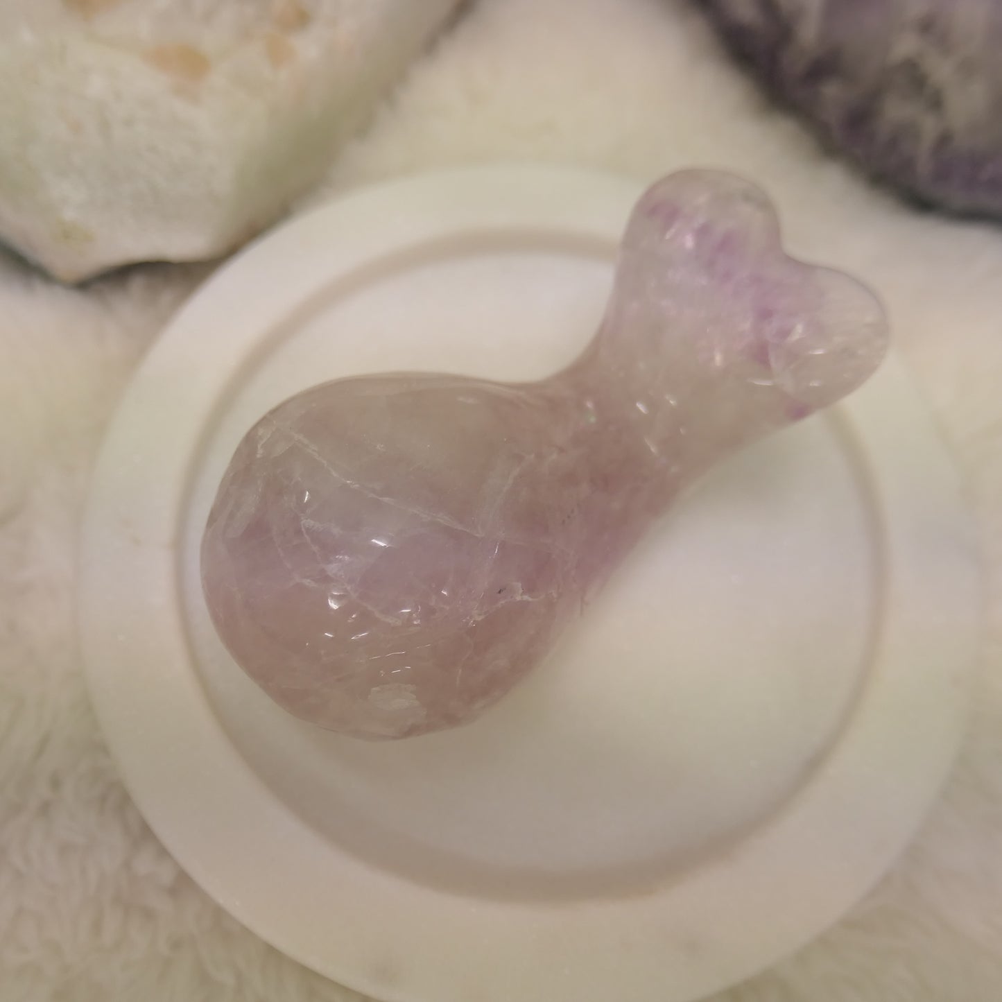 Fluorite whale carving-small