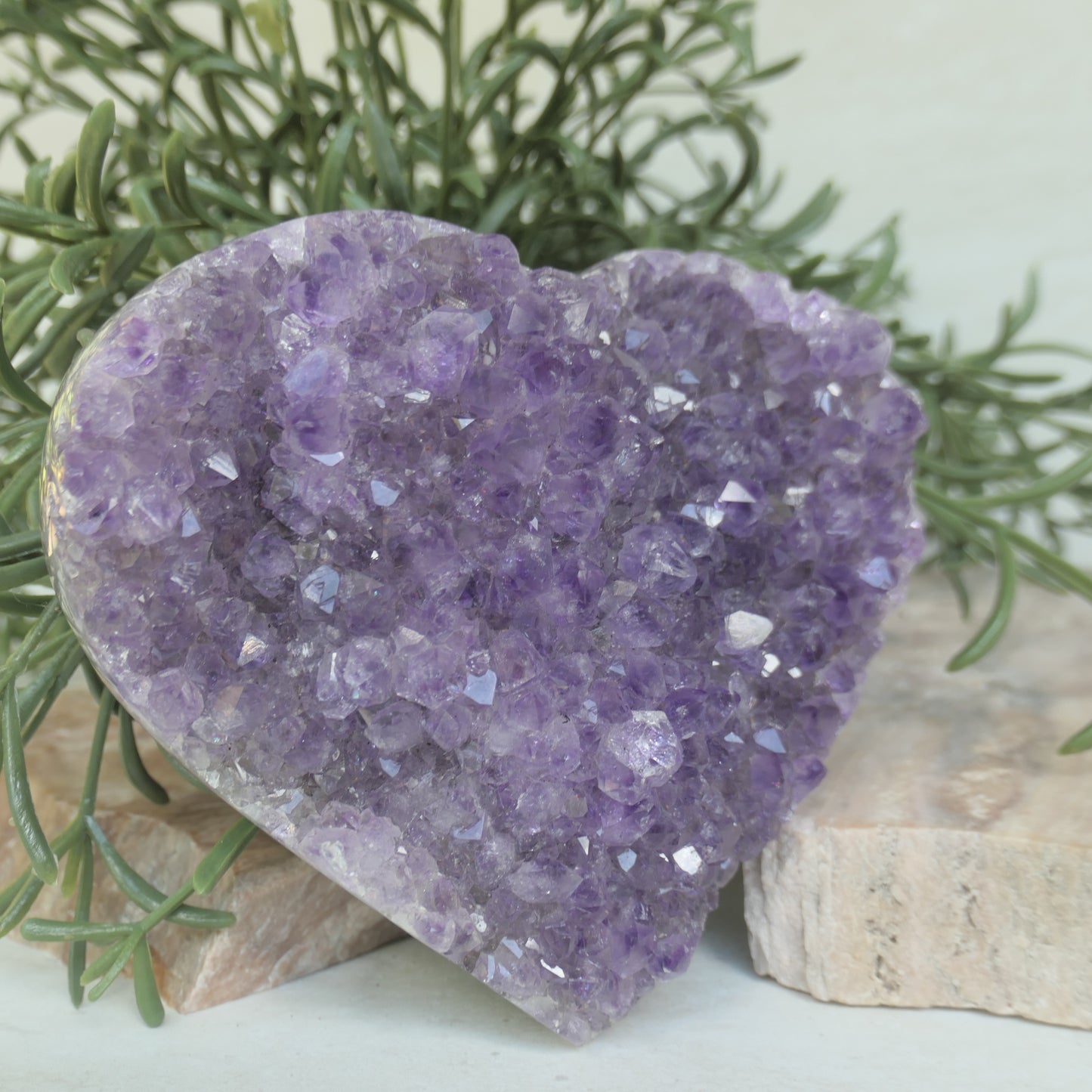 Amethyst Druzy Heart