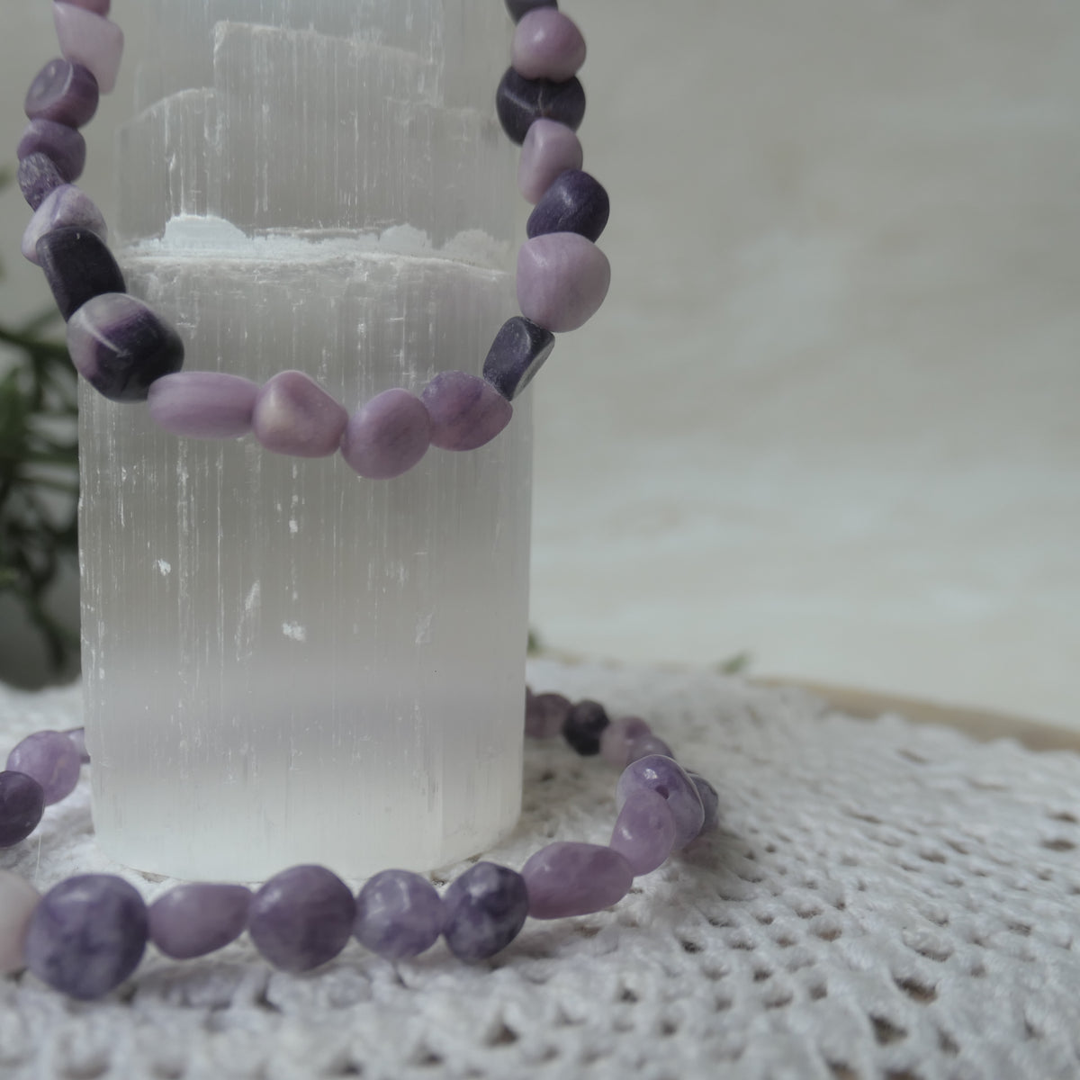 Lepidolite Nugget Bracelet 4-6mm