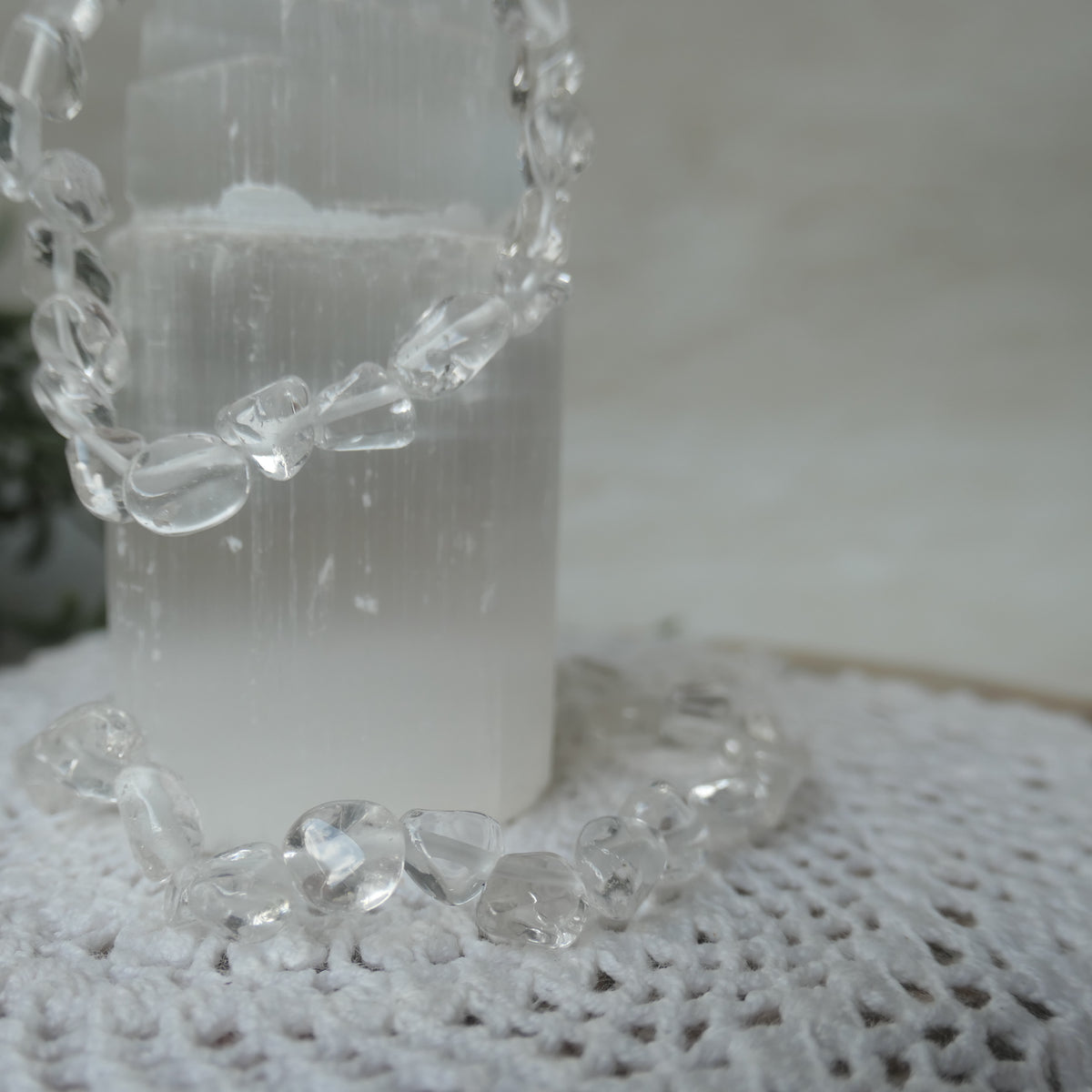Clear Quartz nugget bracelet 4-6mm