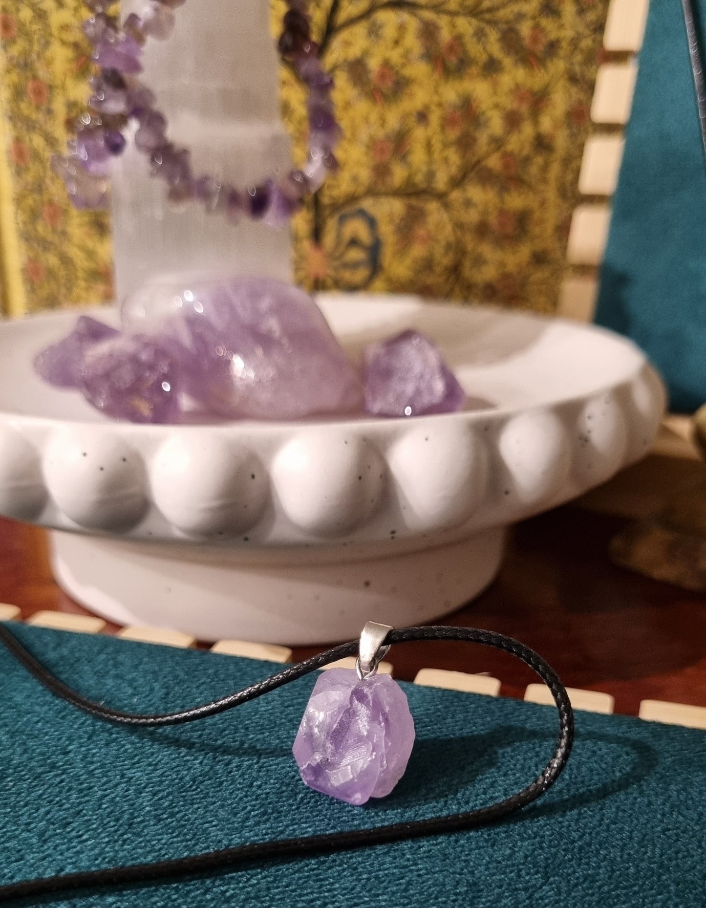 Popcorn amethyst necklace