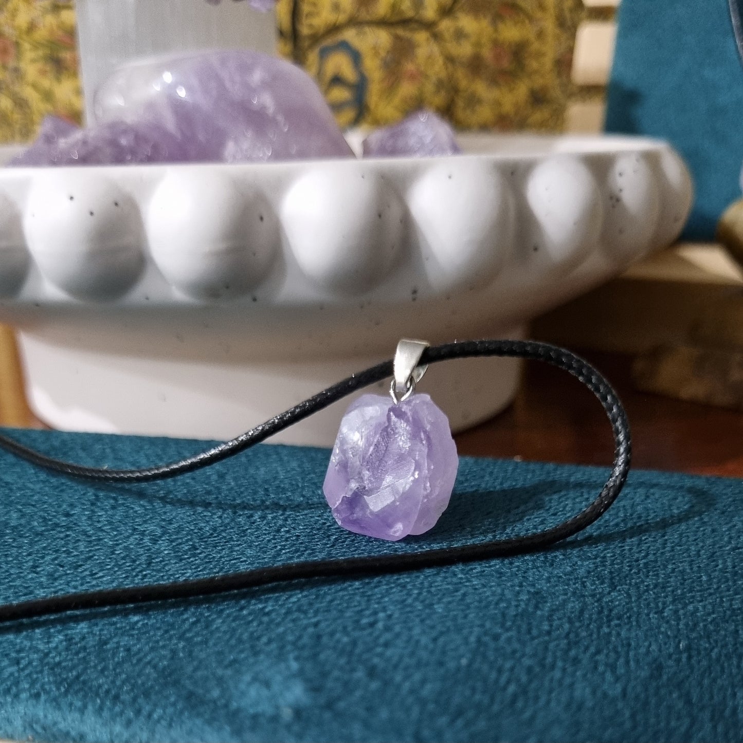 Popcorn amethyst necklace