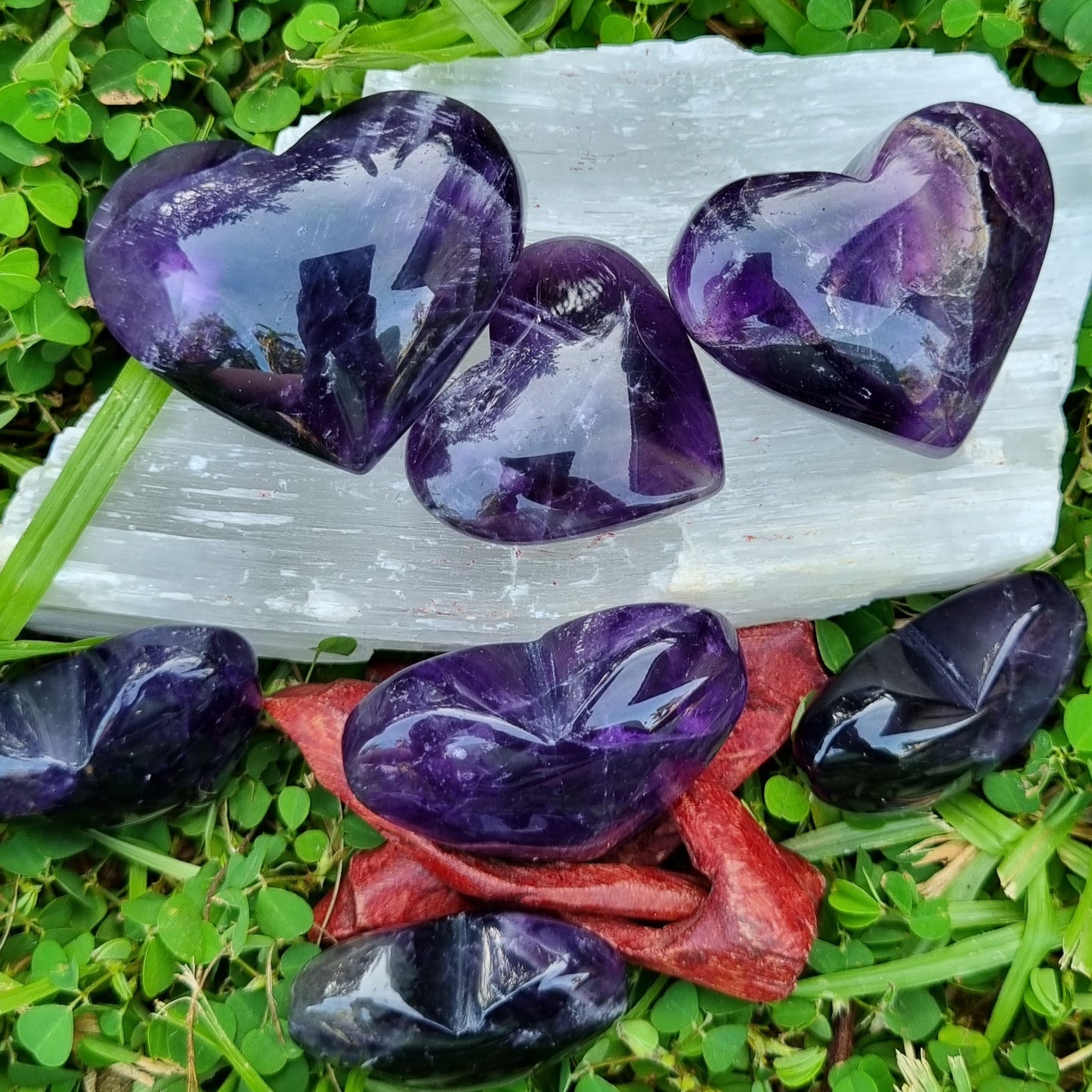 Chevron Amethyst heart