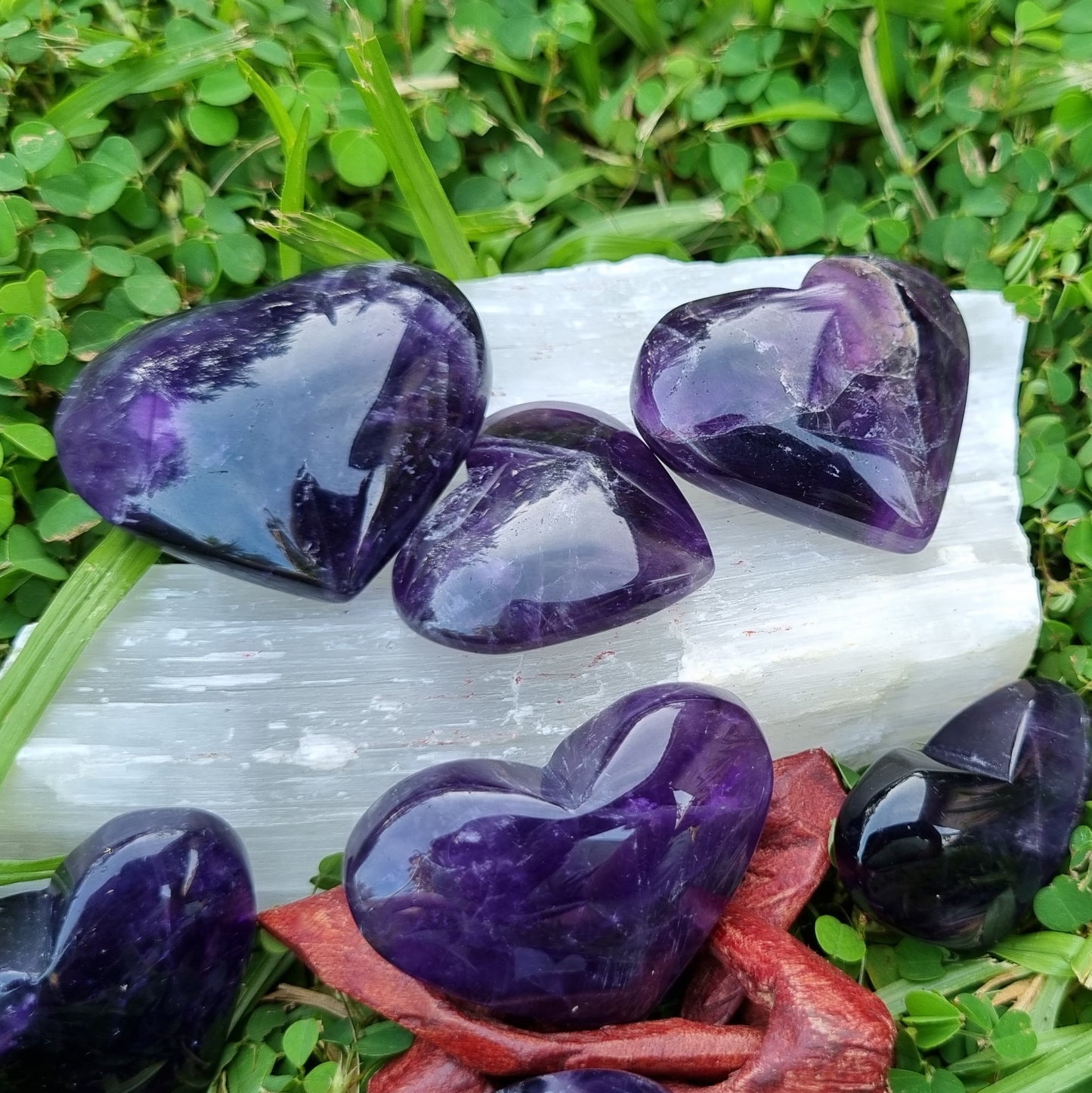 Chevron Amethyst heart