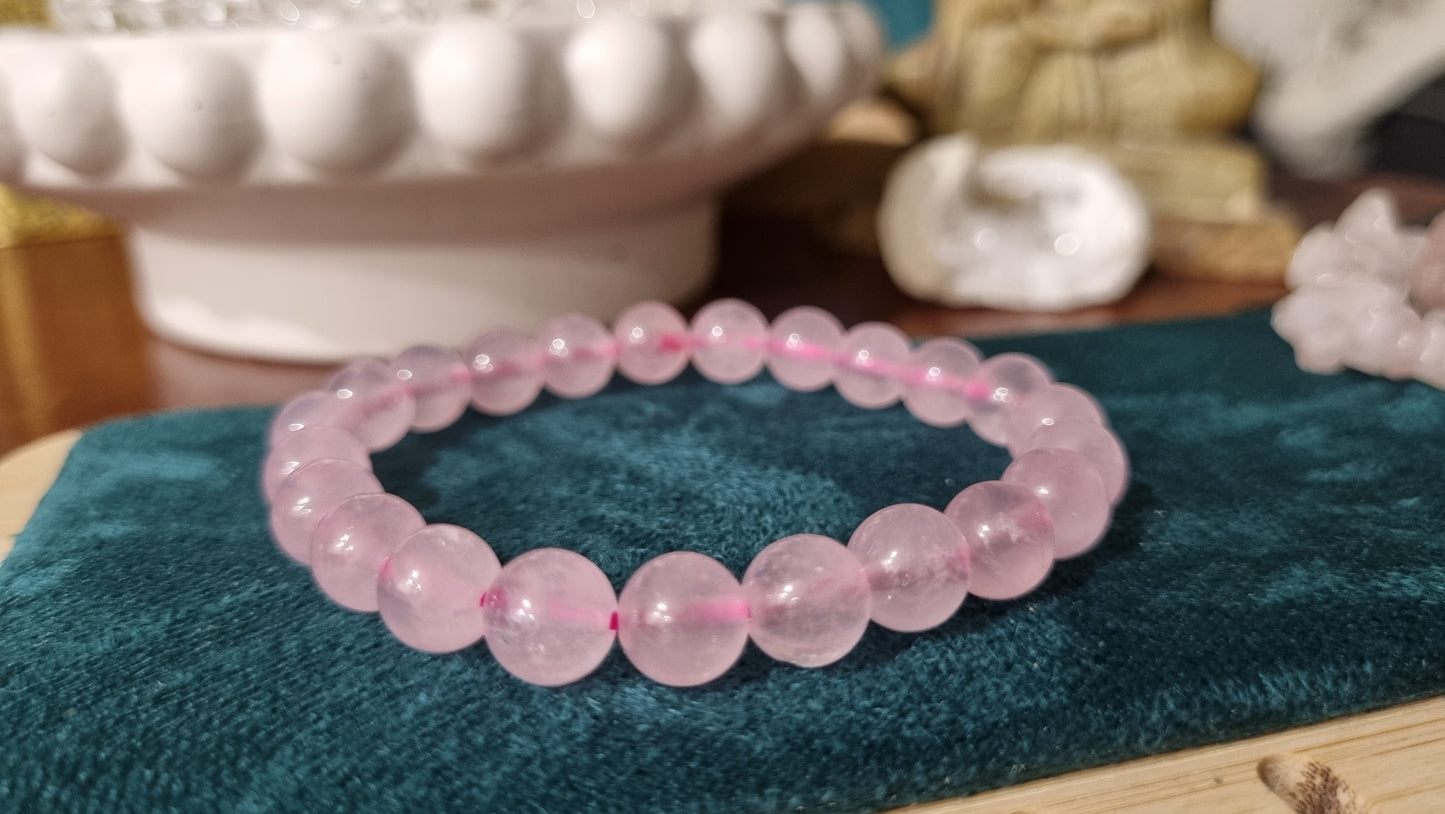 Rose Quartz bead bracelet 8mm