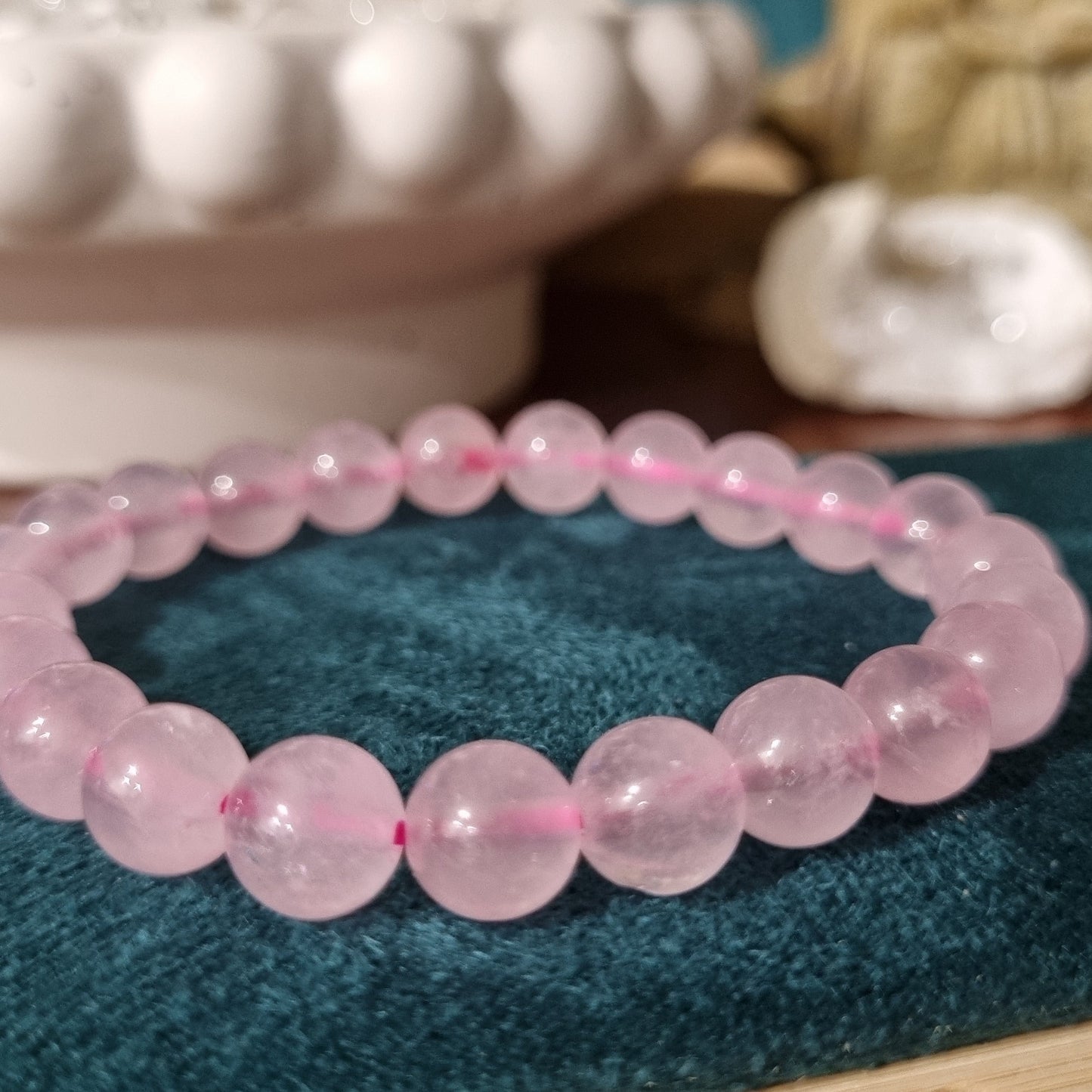 Rose Quartz bead bracelet 8mm