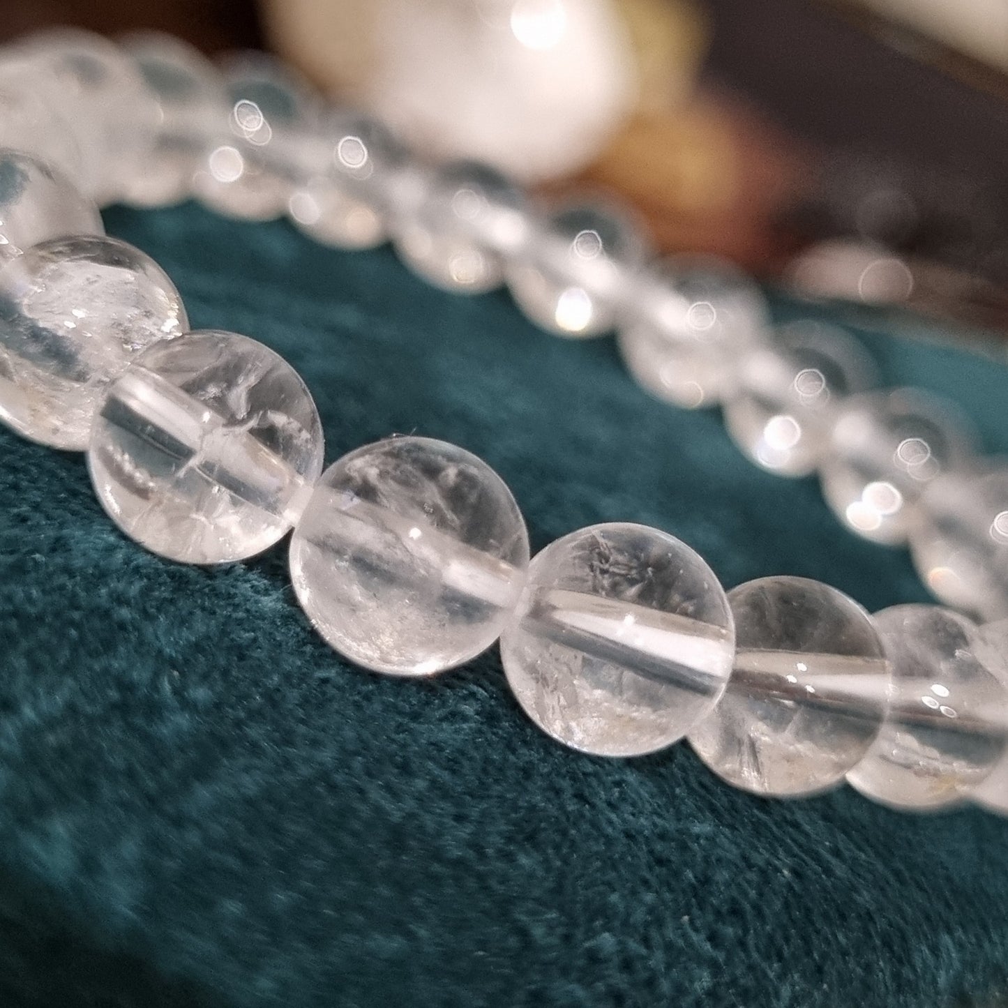 Clear Quartz bead bracelet 8mm